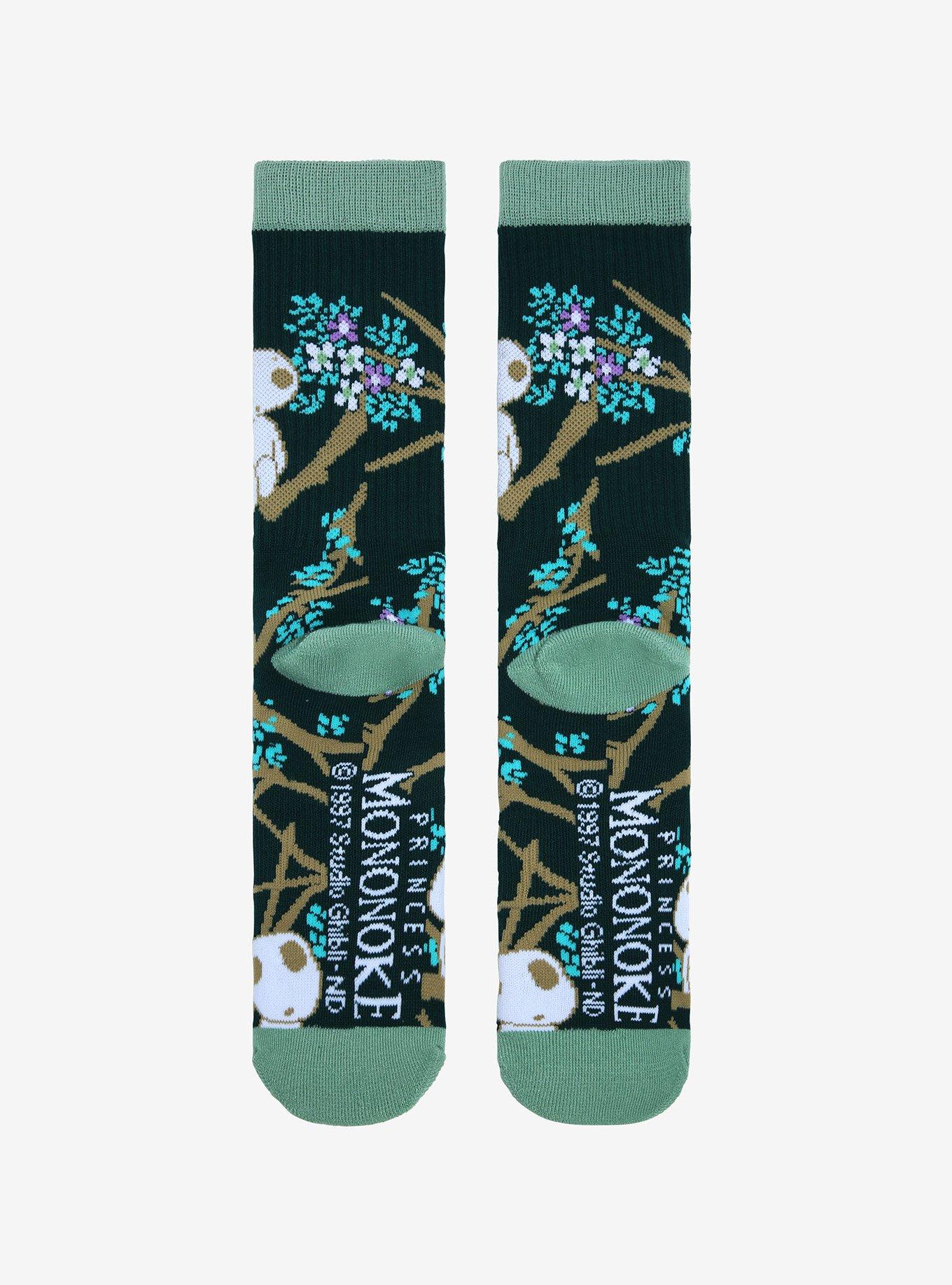 Studio Ghibli Princess Mononoke Kodama Branch Crew Socks, , alternate - view 3