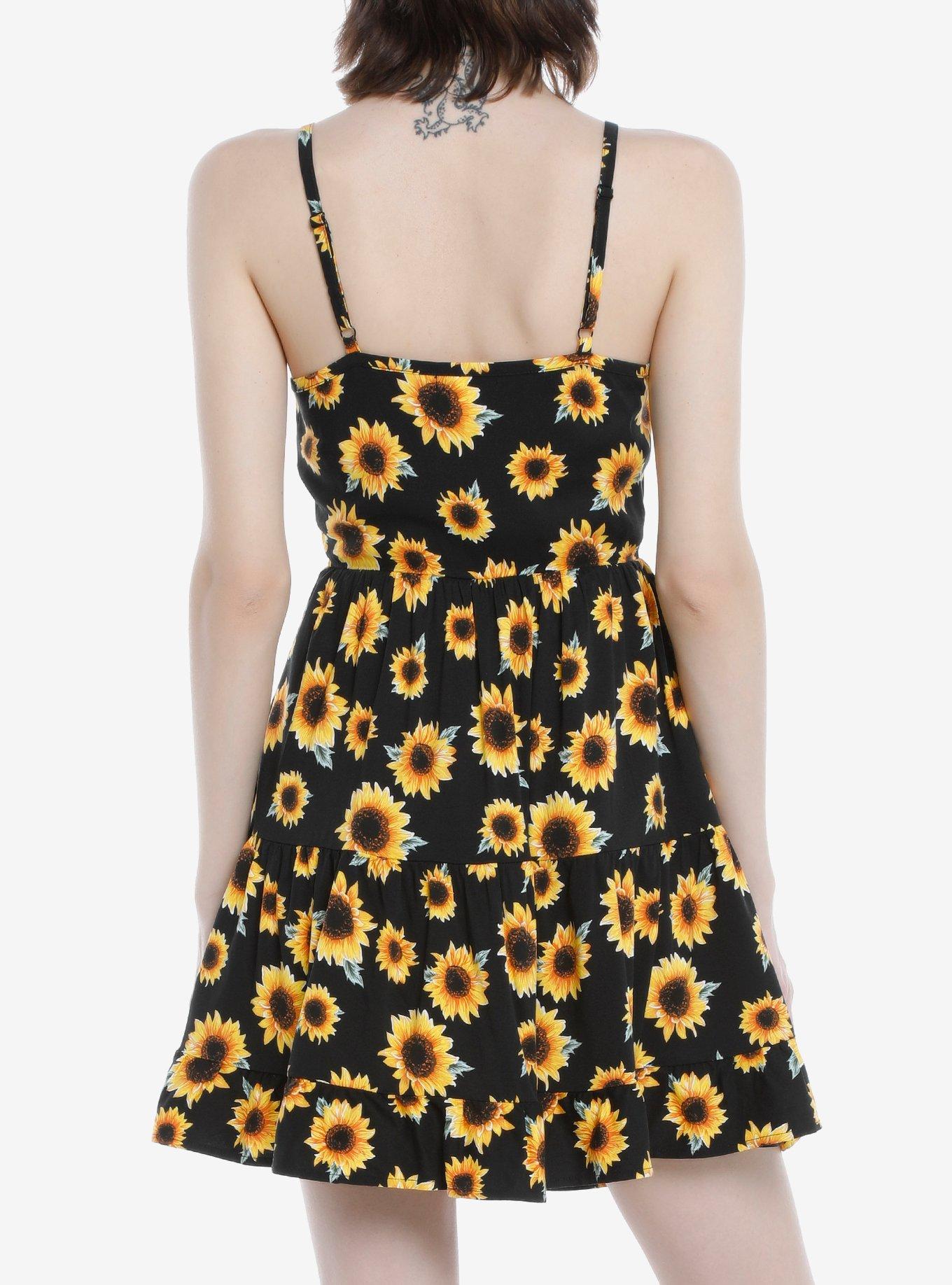 Sunflower Tiered Strappy Dress, SUNFLOWER, alternate