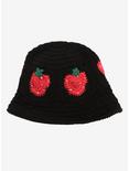 Strawberry Crochet Bucket Hat, , alternate