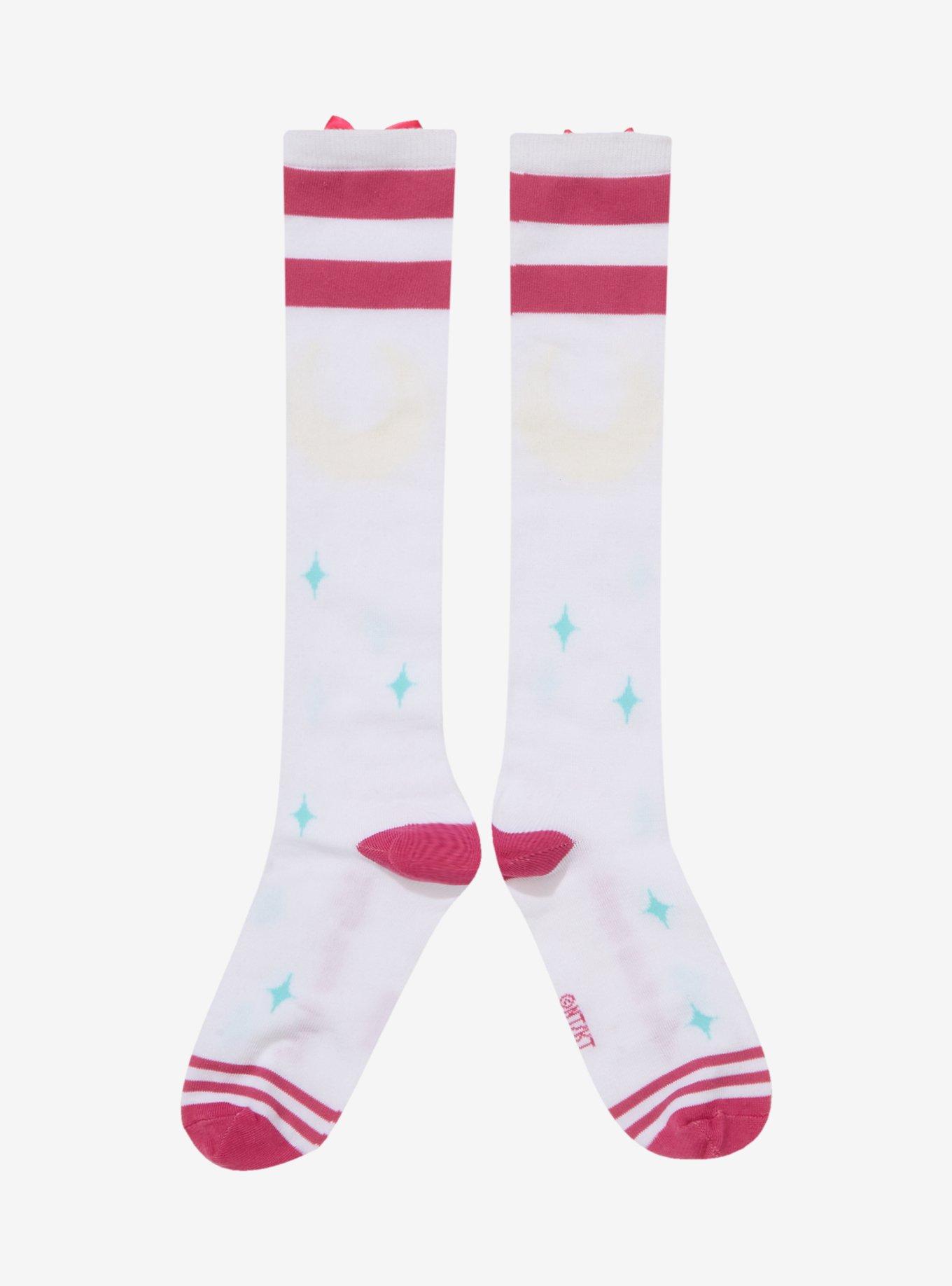 Sailor Moon Crystal Moon Bow Varsity Knee-High Socks, , alternate