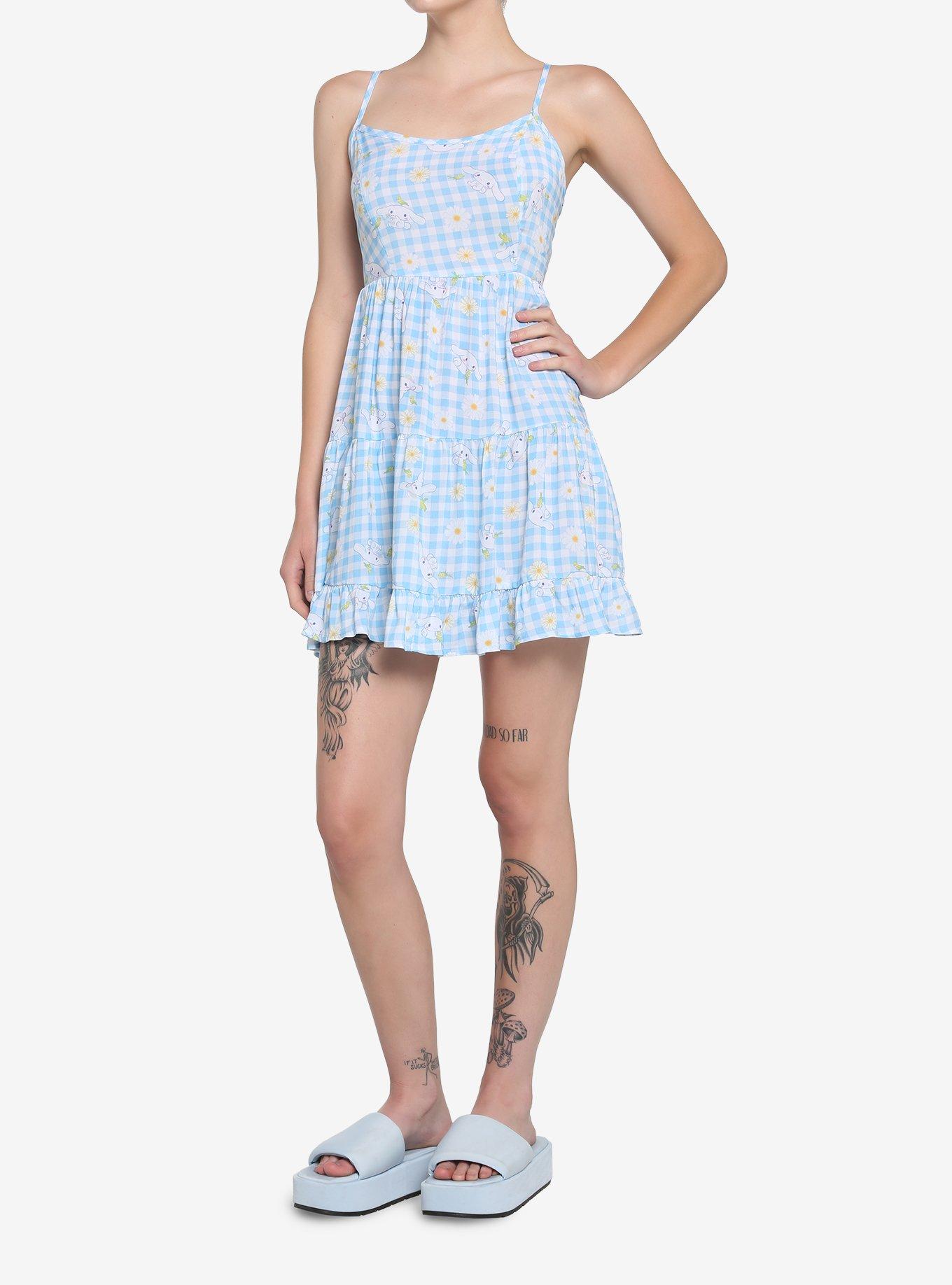 Cinnamoroll Gingham Tiered Dress, MULTI, alternate