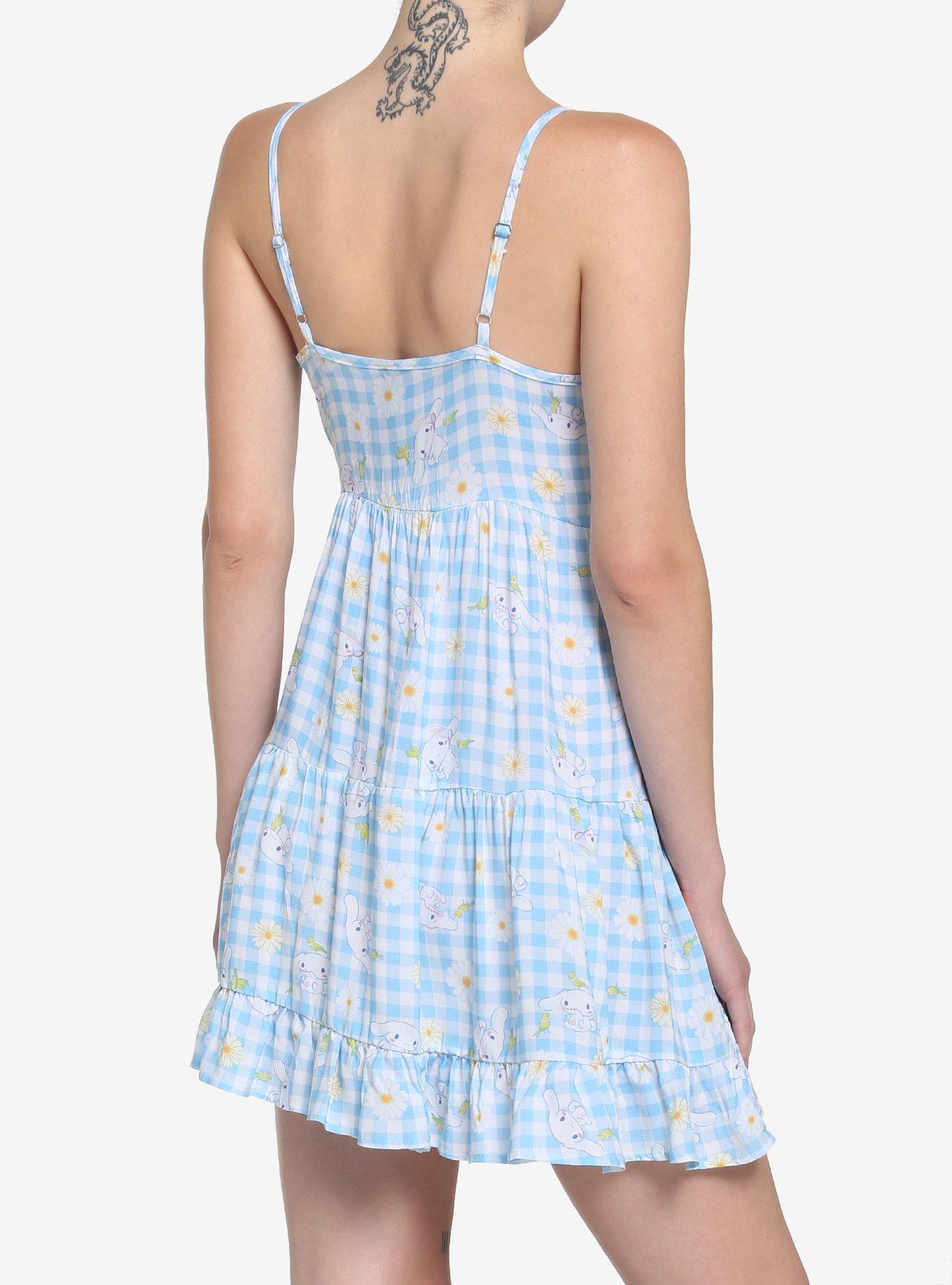 Cinnamoroll Gingham Tiered Dress, MULTI, alternate