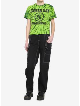 Green Day Warning Tie-Dye Girls Crop T-Shirt, , hi-res