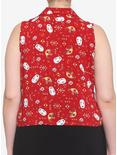 Her Universe Studio Ghibli Spirited Away No-Face Tie-Front Woven Tank Top Plus Size, MULTI, alternate