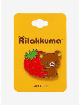 Rilakkuma Strawberry Enamel Pin, , hi-res