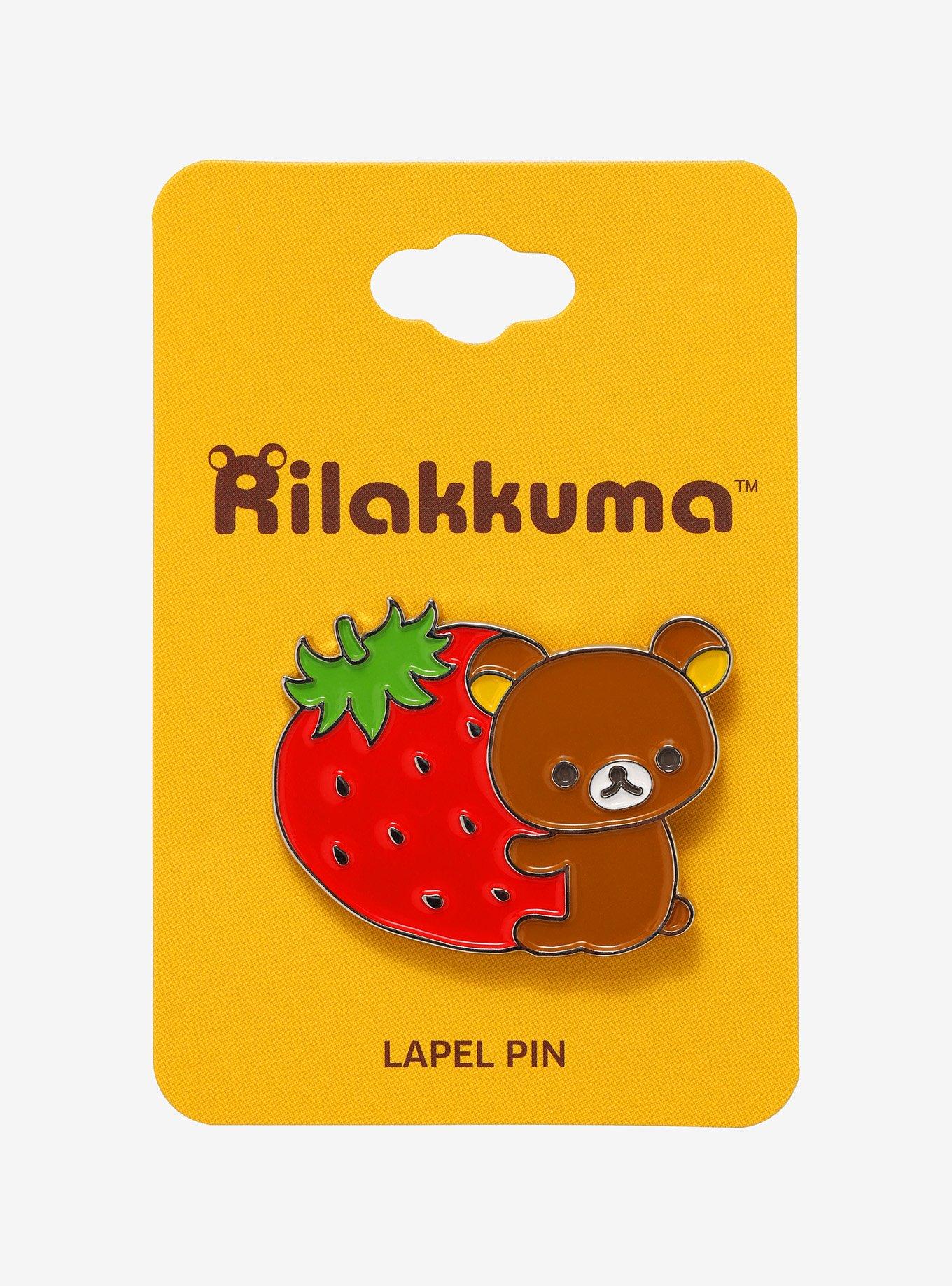 Rilakkuma Strawberry Enamel Pin, , alternate