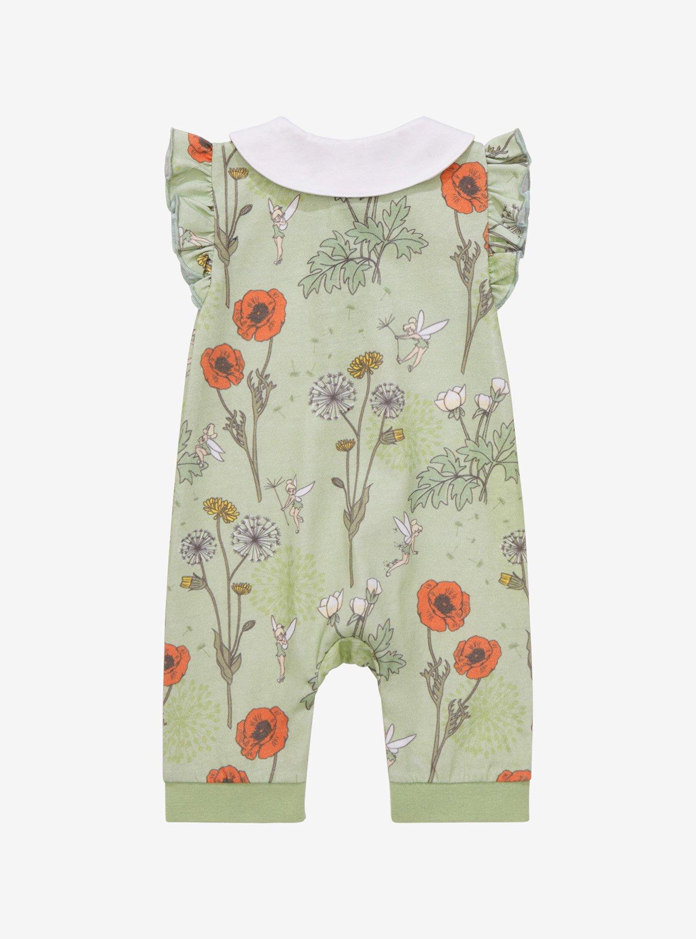 Our Universe Disney Peter Pan Tinker Bell Ruffled Collar Infant One-Piece - BoxLunch Exclusive, LIGHT GREEN, alternate