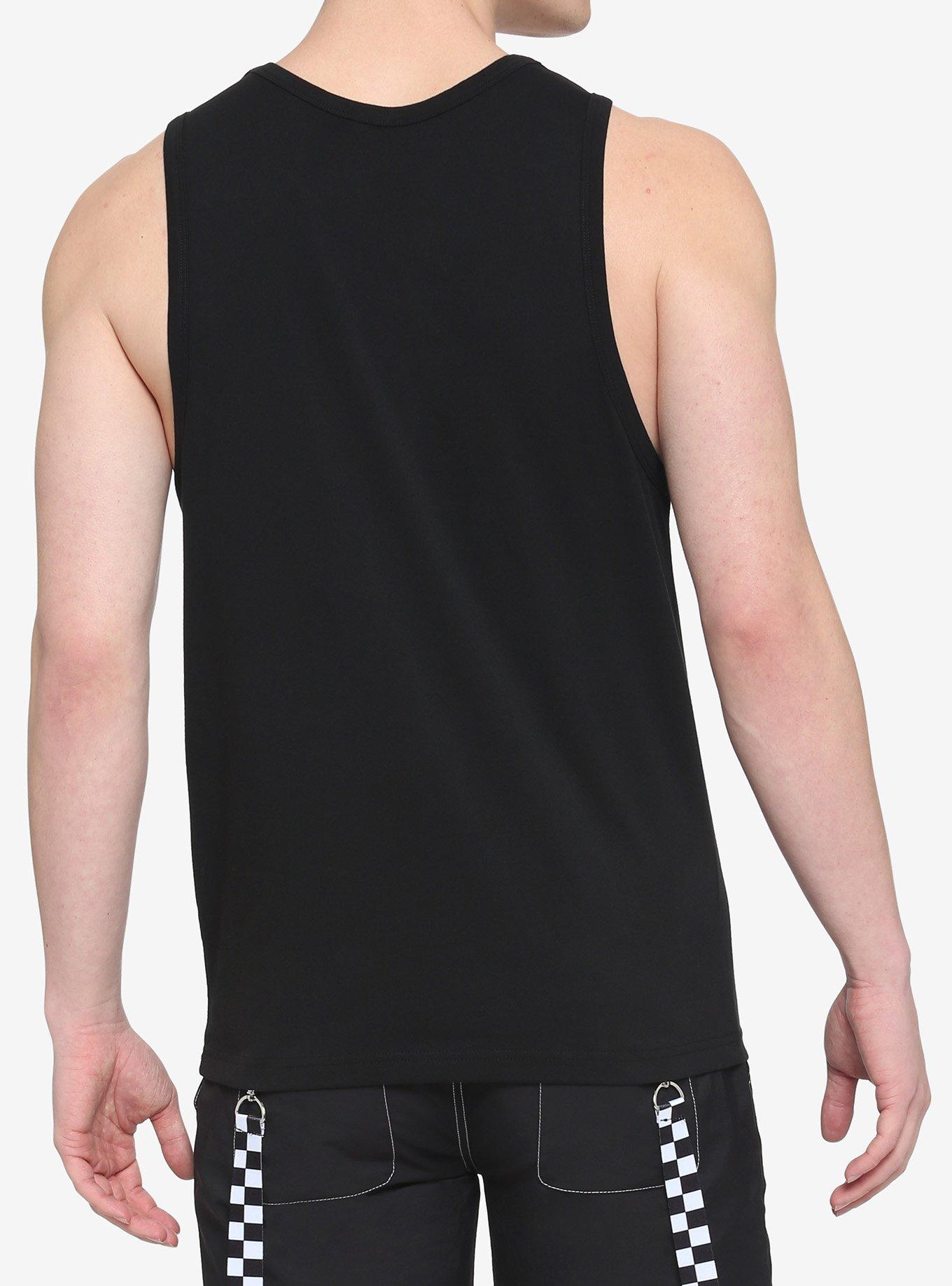 Skull & Skeleton Hand Tank Top, BLACK, alternate