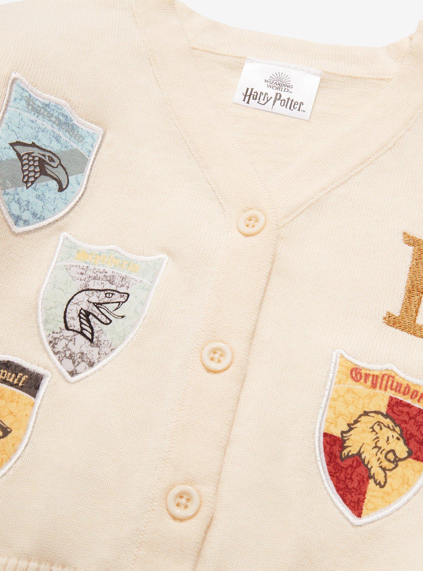 Harry Potter Hogwarts House Crests Toddler Cardigan - BoxLunch Exclusive, CREAM, alternate