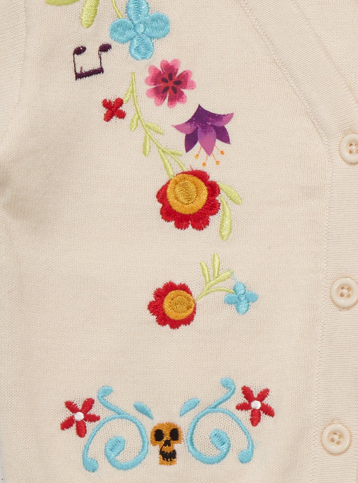 Disney Pixar Coco Floral Toddler Cardigan - BoxLunch Exclusive, BEIGE, alternate