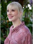 Her Universe Jurassic World Ellie Foliage Girls Resort Woven Button-Up, PINK, alternate