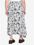 Anatomical Skeleton Sepia Maxi Skirt Plus Size, IVORY, alternate