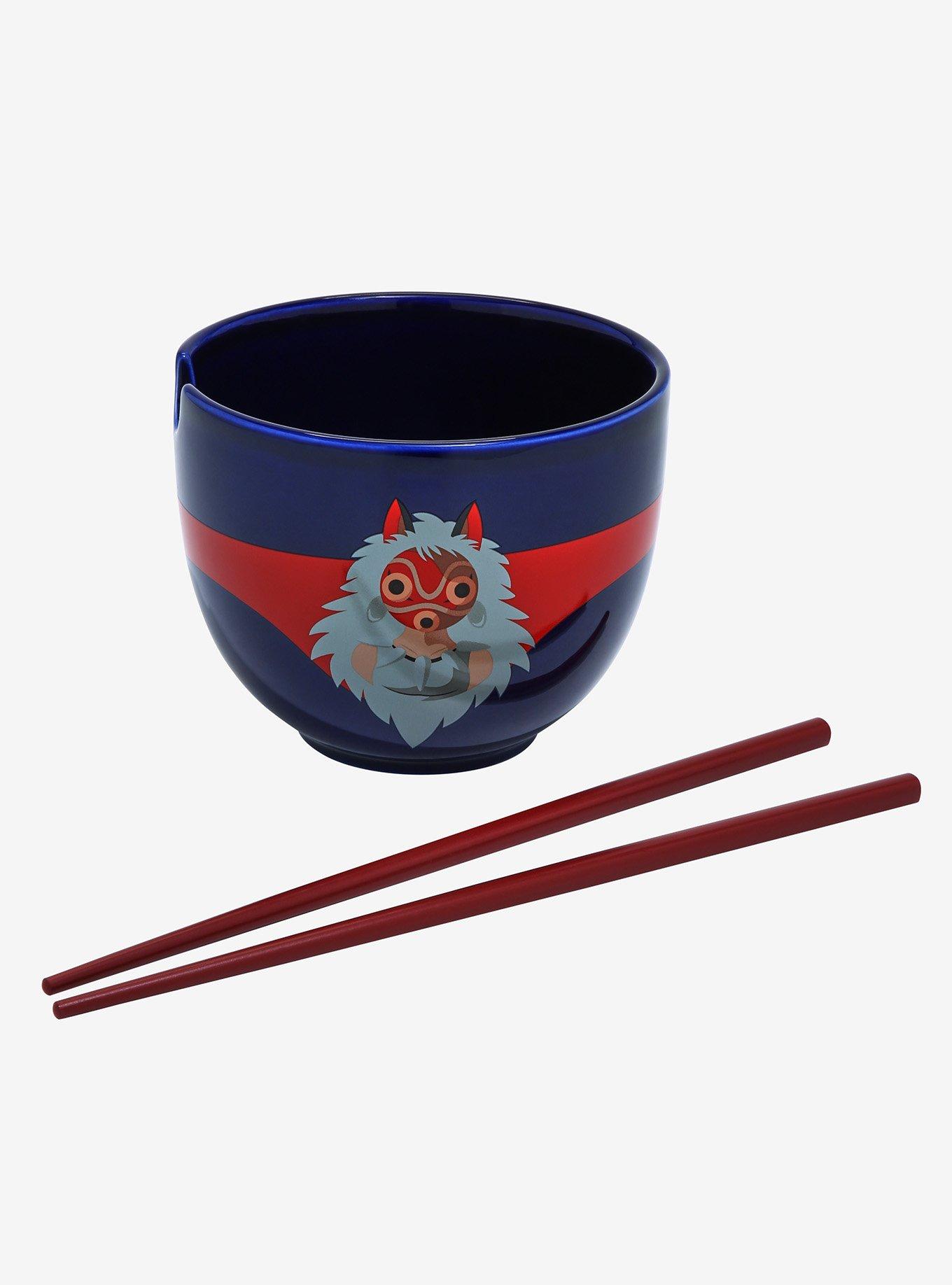 Studio Ghibli Princess Mononoke San Portrait Ramen Bowl with Chopsticks, , alternate