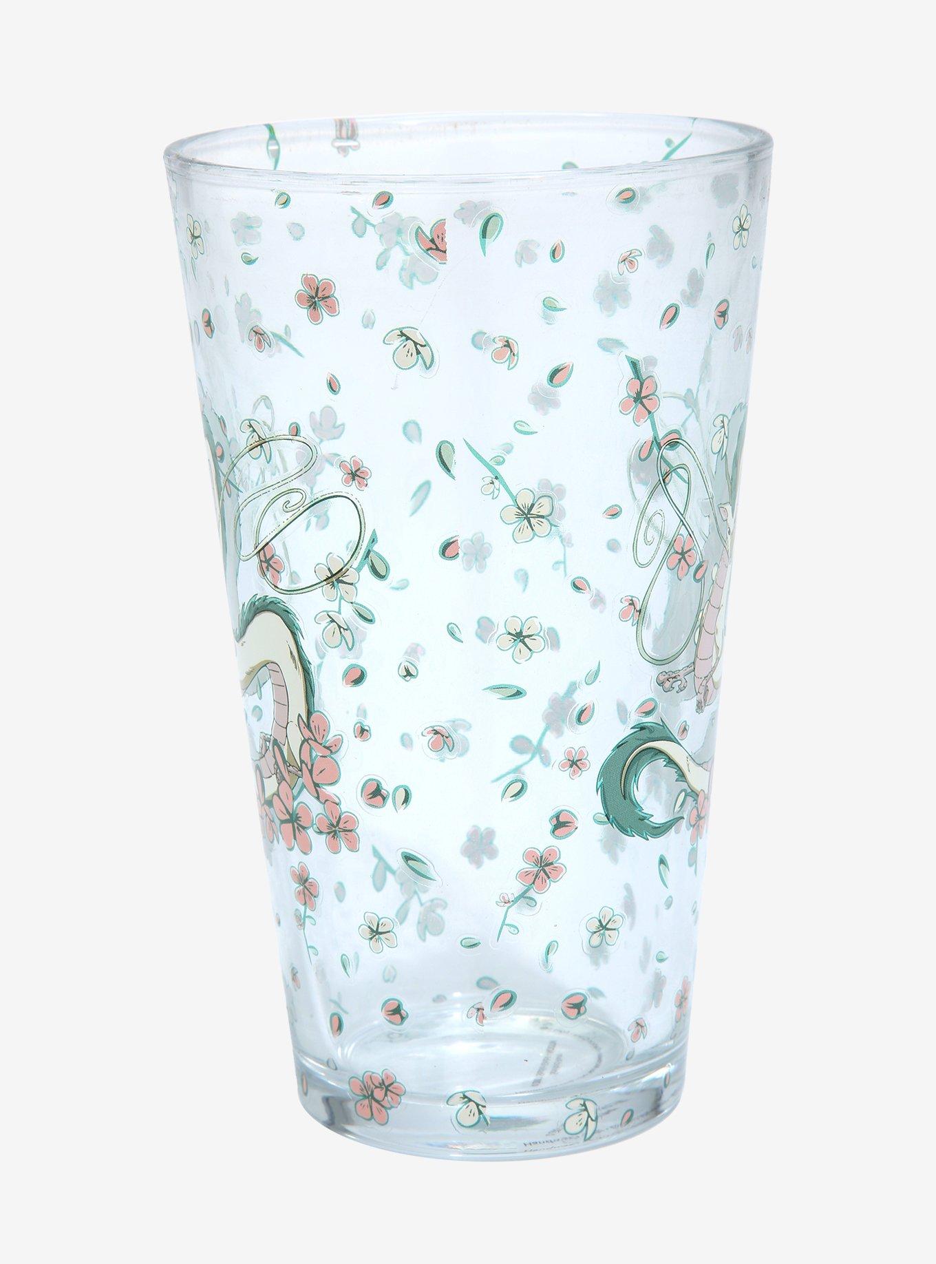 Studio Ghibli Spirited Away Haku Floral Portrait Pint Glass - BoxLunch Exclusive, , alternate