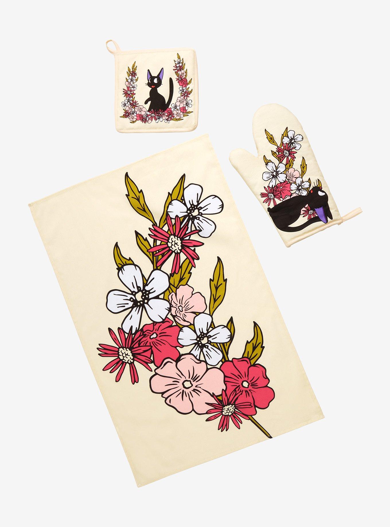 Studio Ghibli Kiki&rsquo;s Delivery Service Floral Jiji Kitchen Set - BoxLunch Exclusive , , alternate