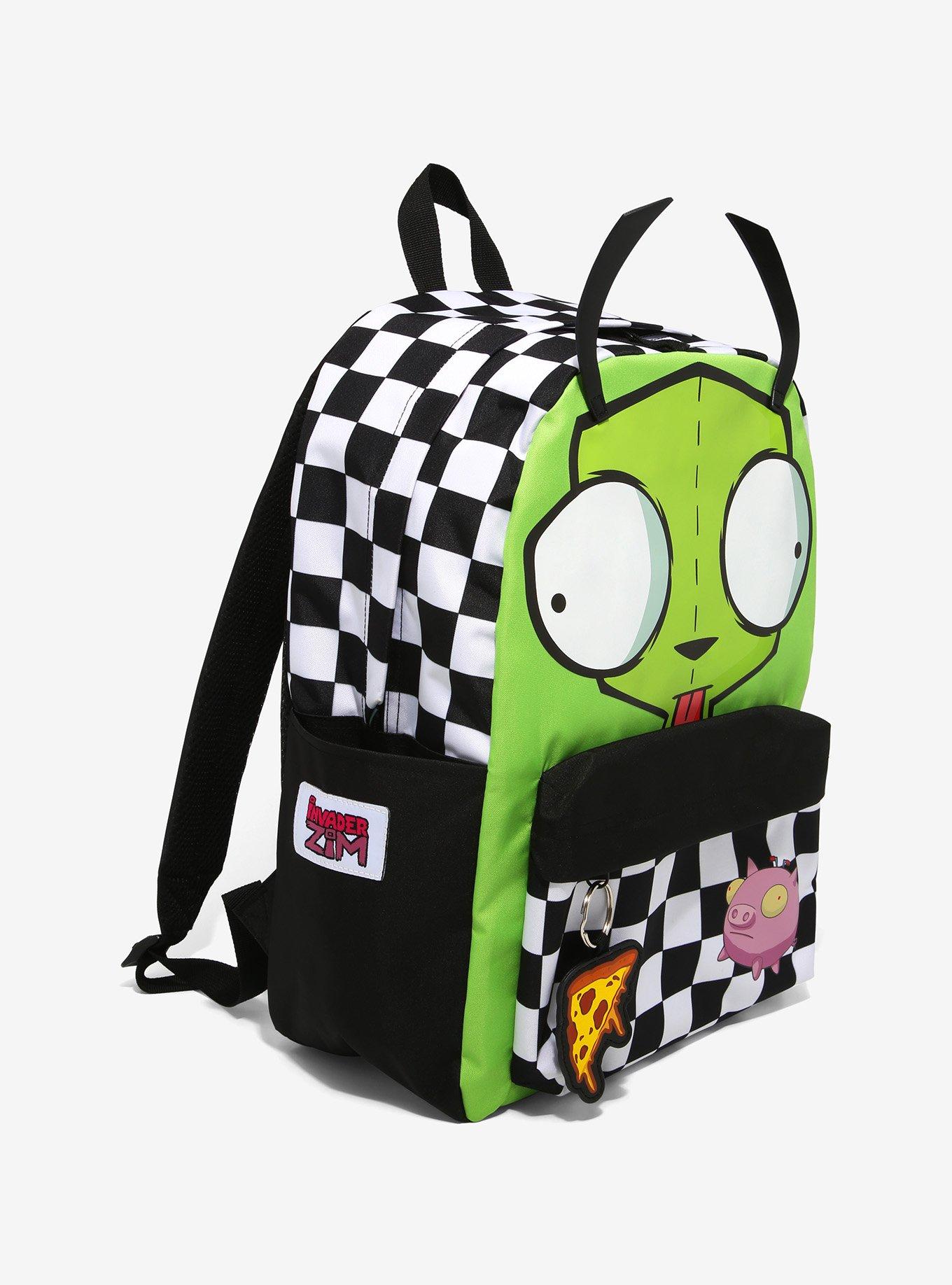 Invader Zim GIR Checkerboard Pizza Backpack, , alternate