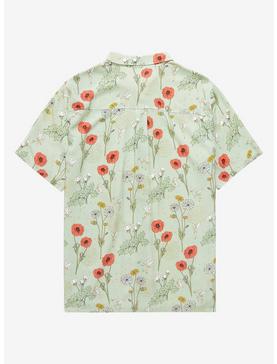 Her Universe Disney Peter Pan Tinker Bell Floral Women's Oversized Woven Button-Up - BoxLunch Exclusive, , hi-res