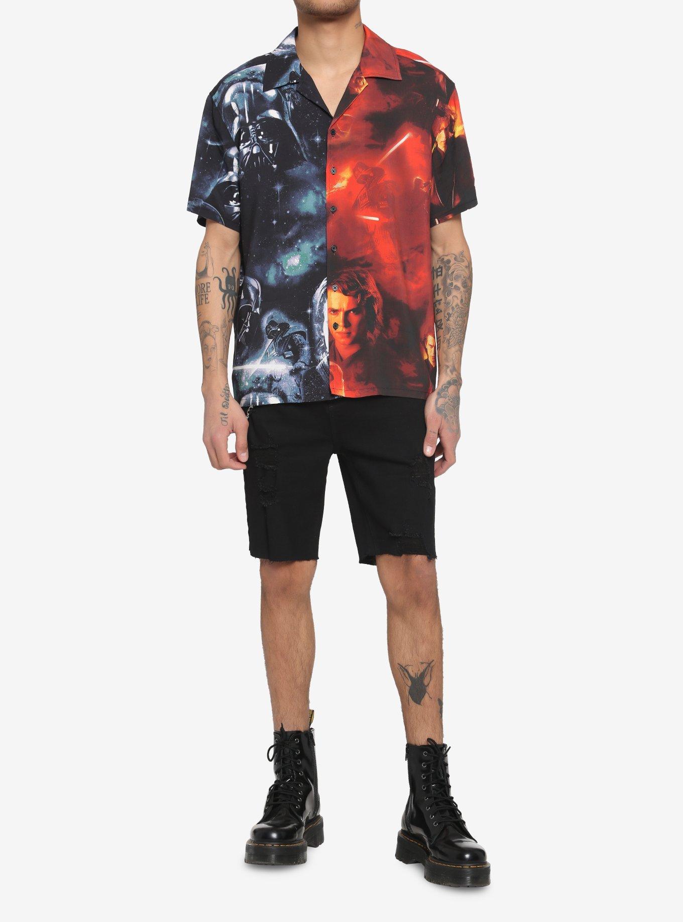 Our Universe Star Wars Anakin Darth Vader Split Woven Button-Up, MULTI, alternate