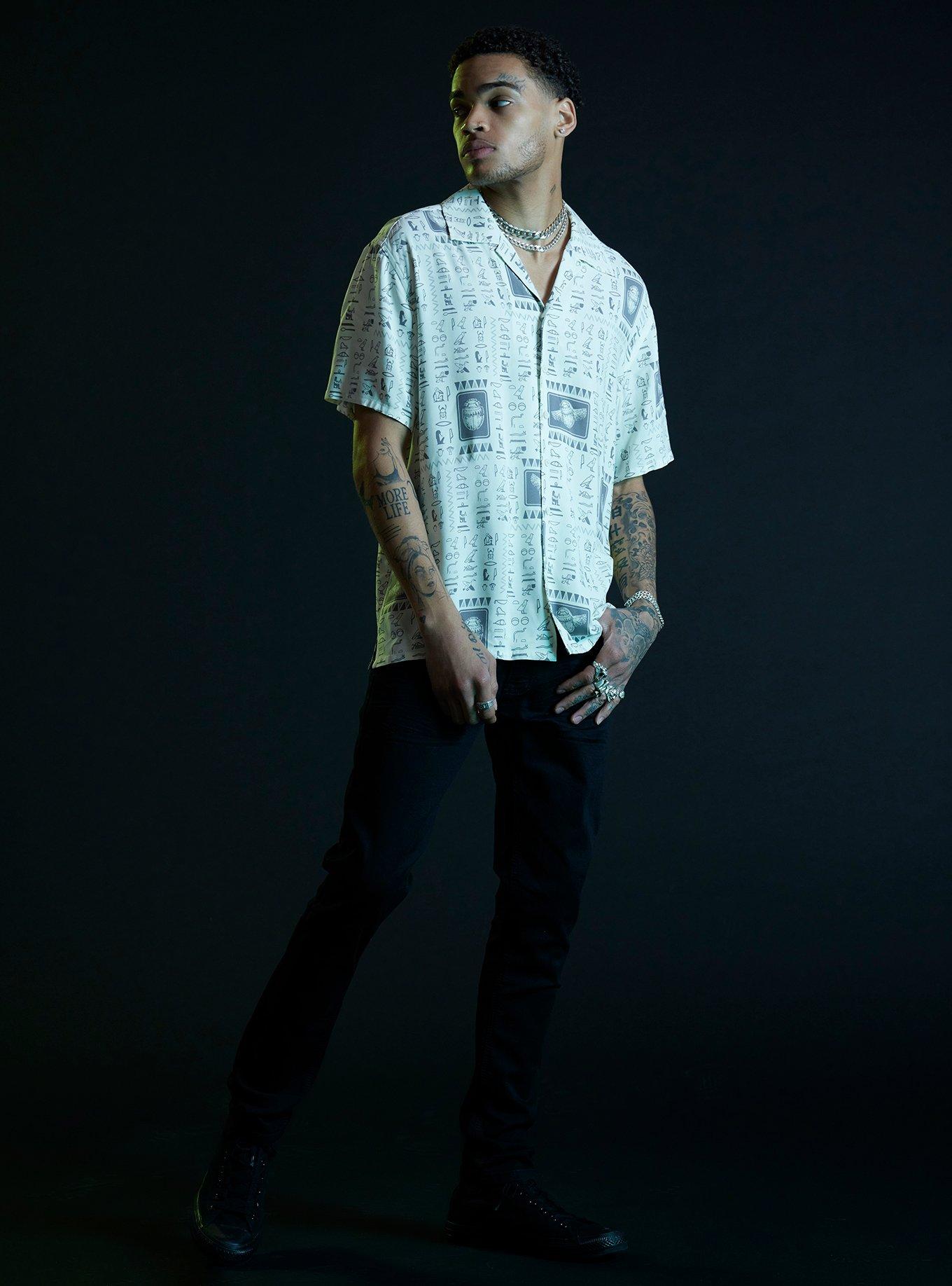 Our Universe Marvel Moon Knight Scarab Woven Button-Up, SAND, alternate