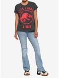 Her Universe Jurassic World Life Finds A Way Boyfriend Fit Girls T-Shirt, MULTI, alternate