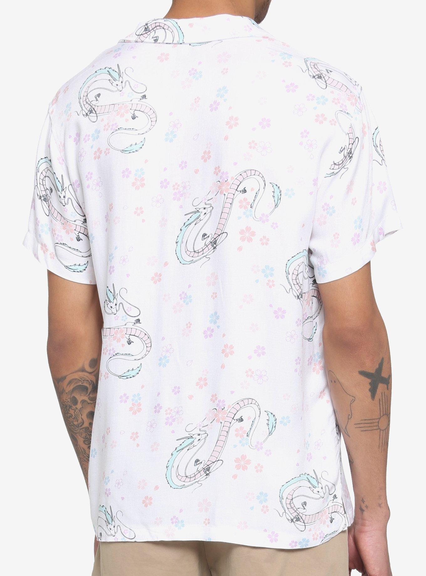 Studio Ghibli Spirited Away Haku Cherry Blossom Button-Up, MULTI, alternate