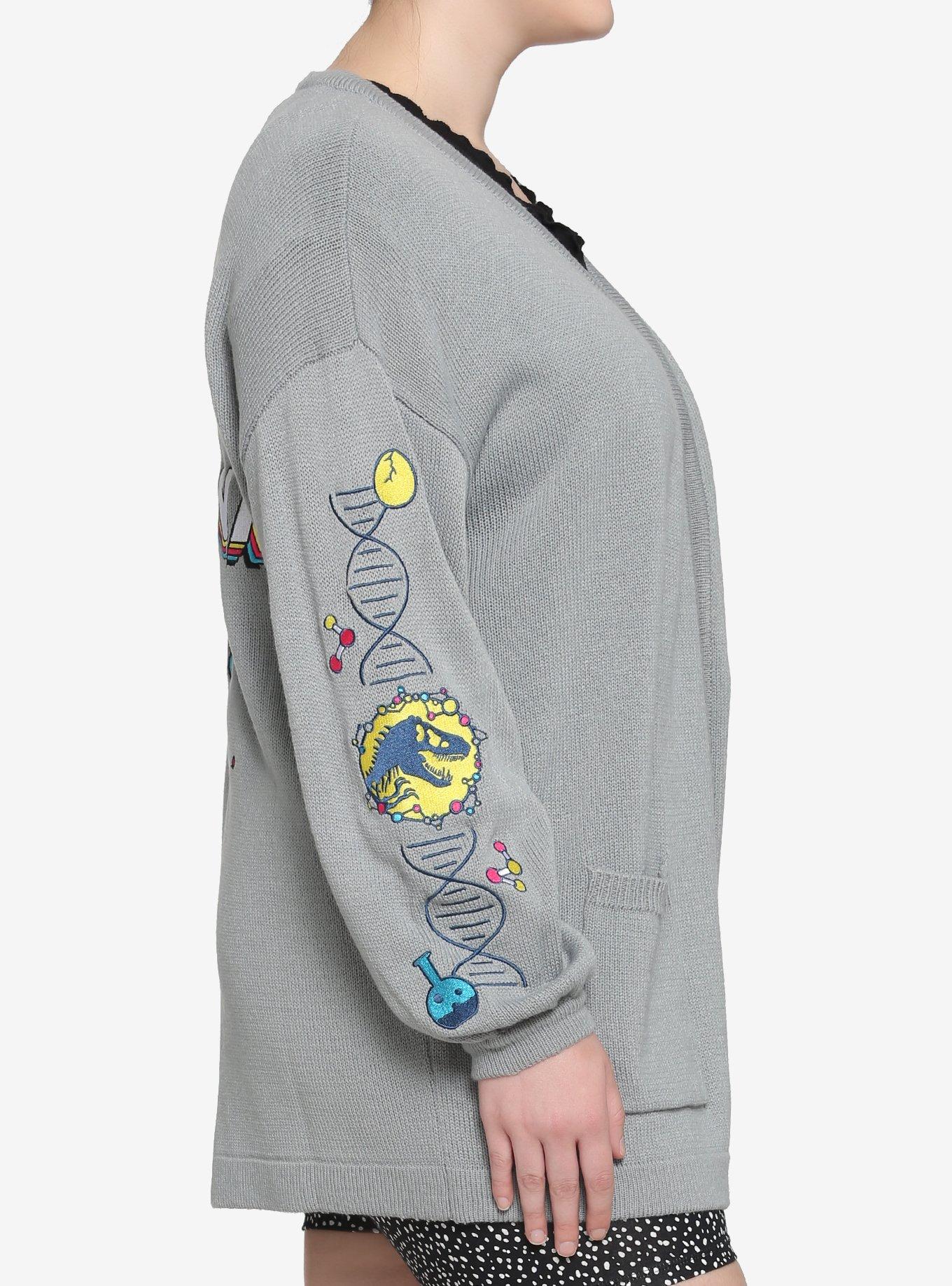 Her Universe Jurassic World Mr. DNA Girls Open Cardigan Plus Size, MULTI, alternate