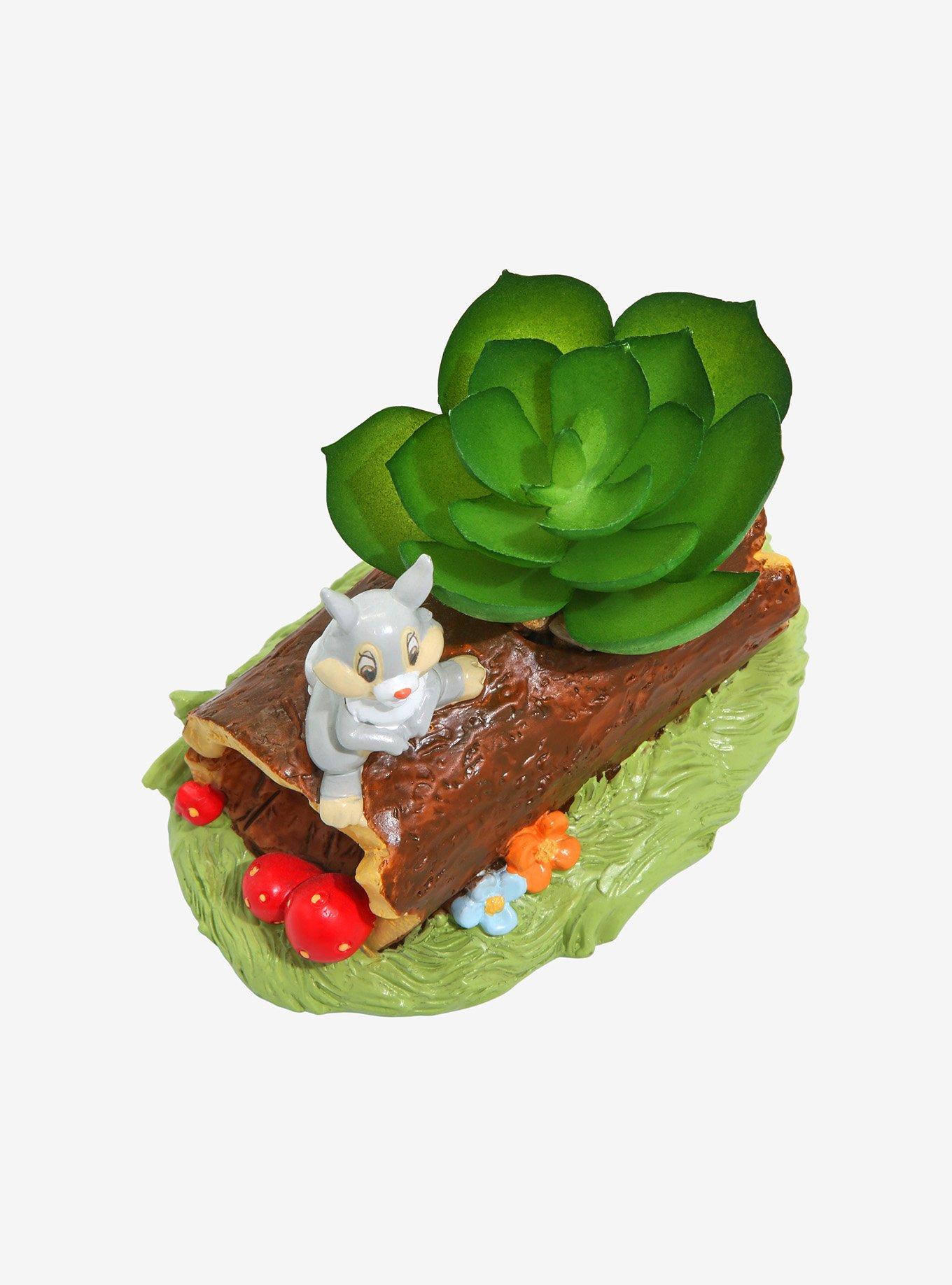 Disney Bambi Thumper & Log Faux Succulent Planter, , alternate