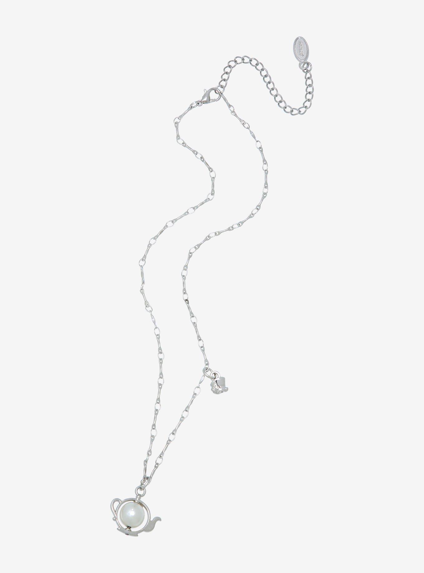 Disney Alice in Wonderland Pearl Teapot Necklace - BoxLunch Exclusive, , alternate