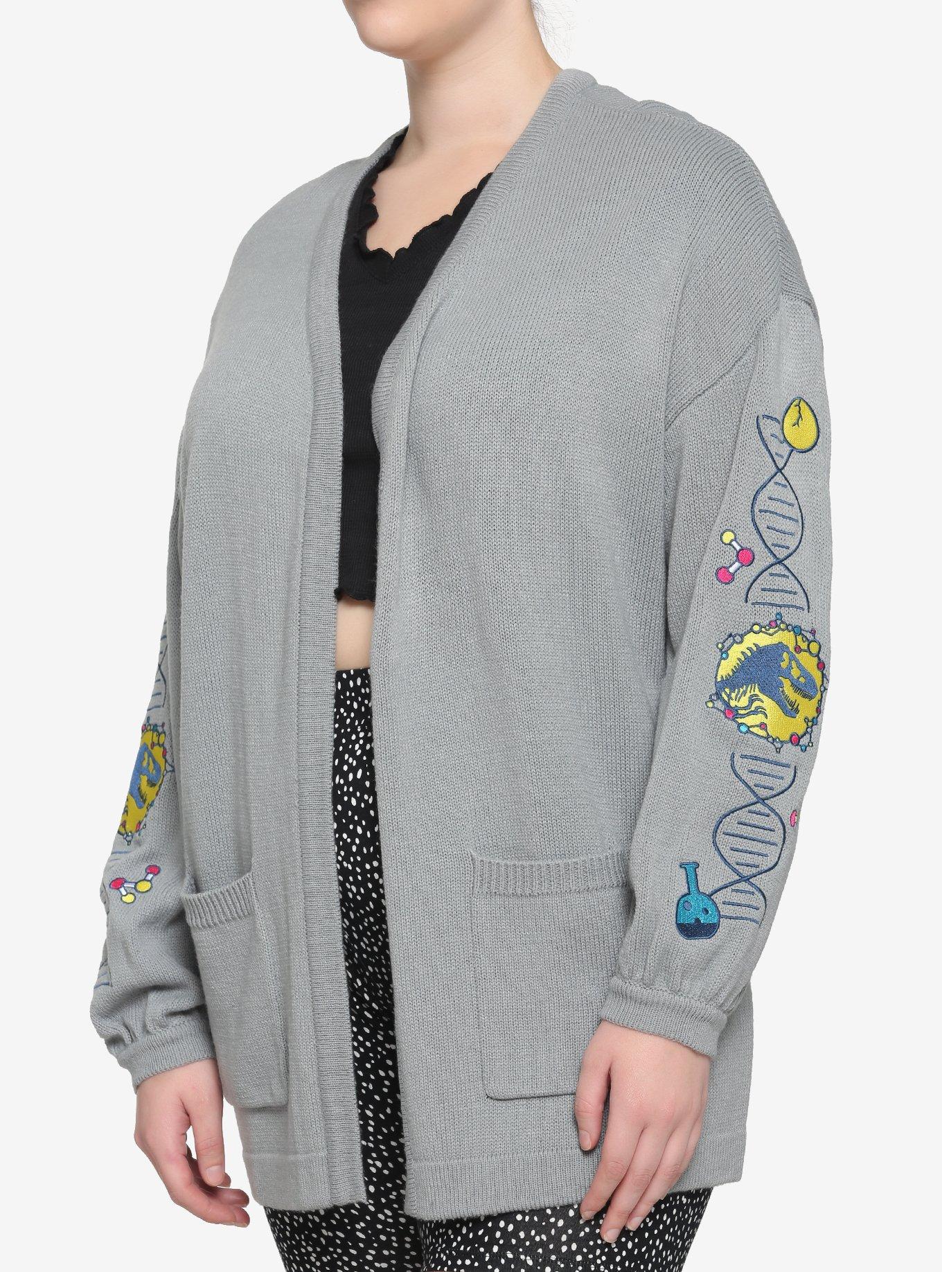 Her Universe Jurassic World Mr. DNA Open Cardigan Plus Size, MULTI, alternate