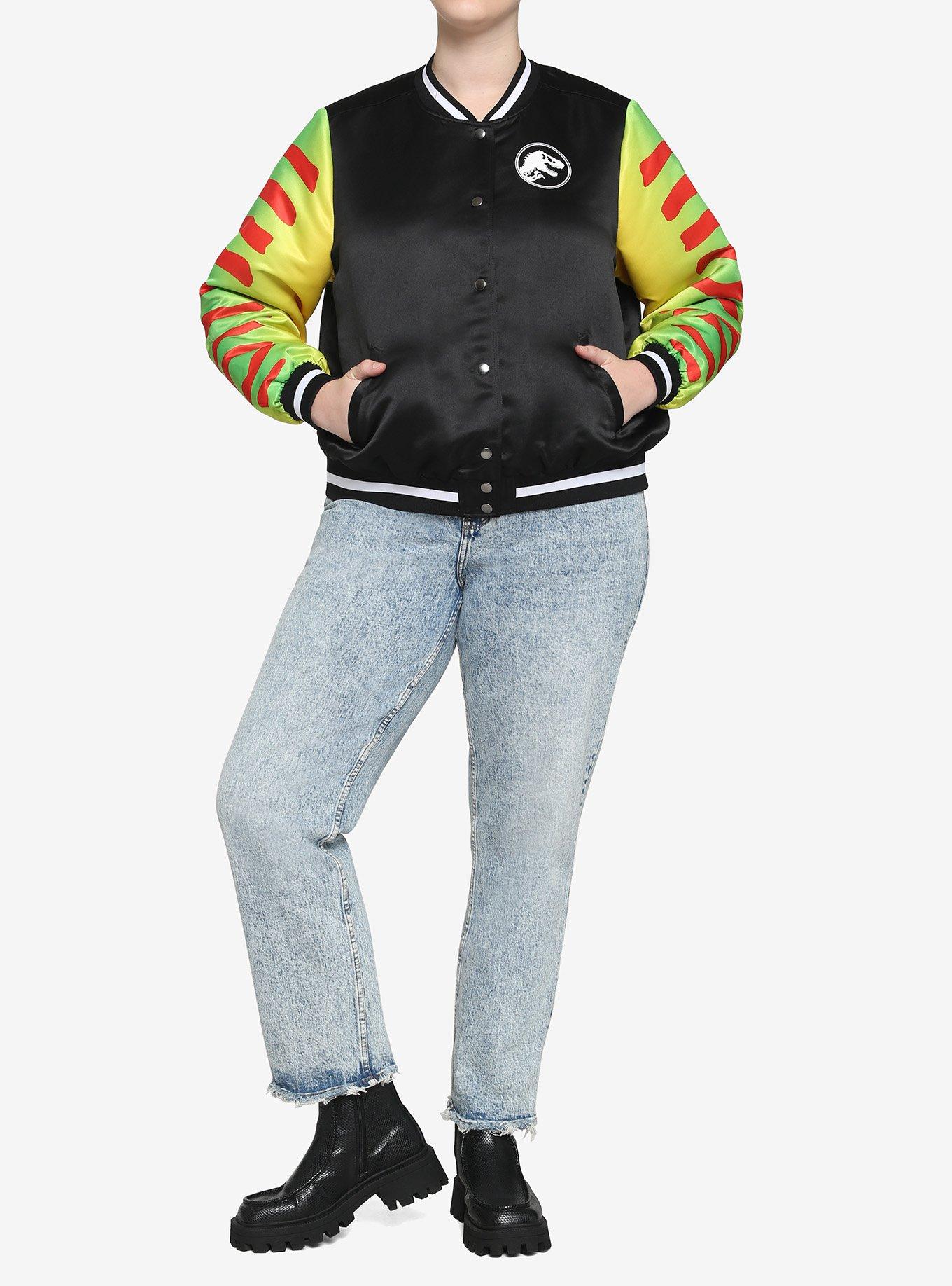 Her Universe Jurassic World Jeep Bomber Jacket Plus Size, MULTI, alternate