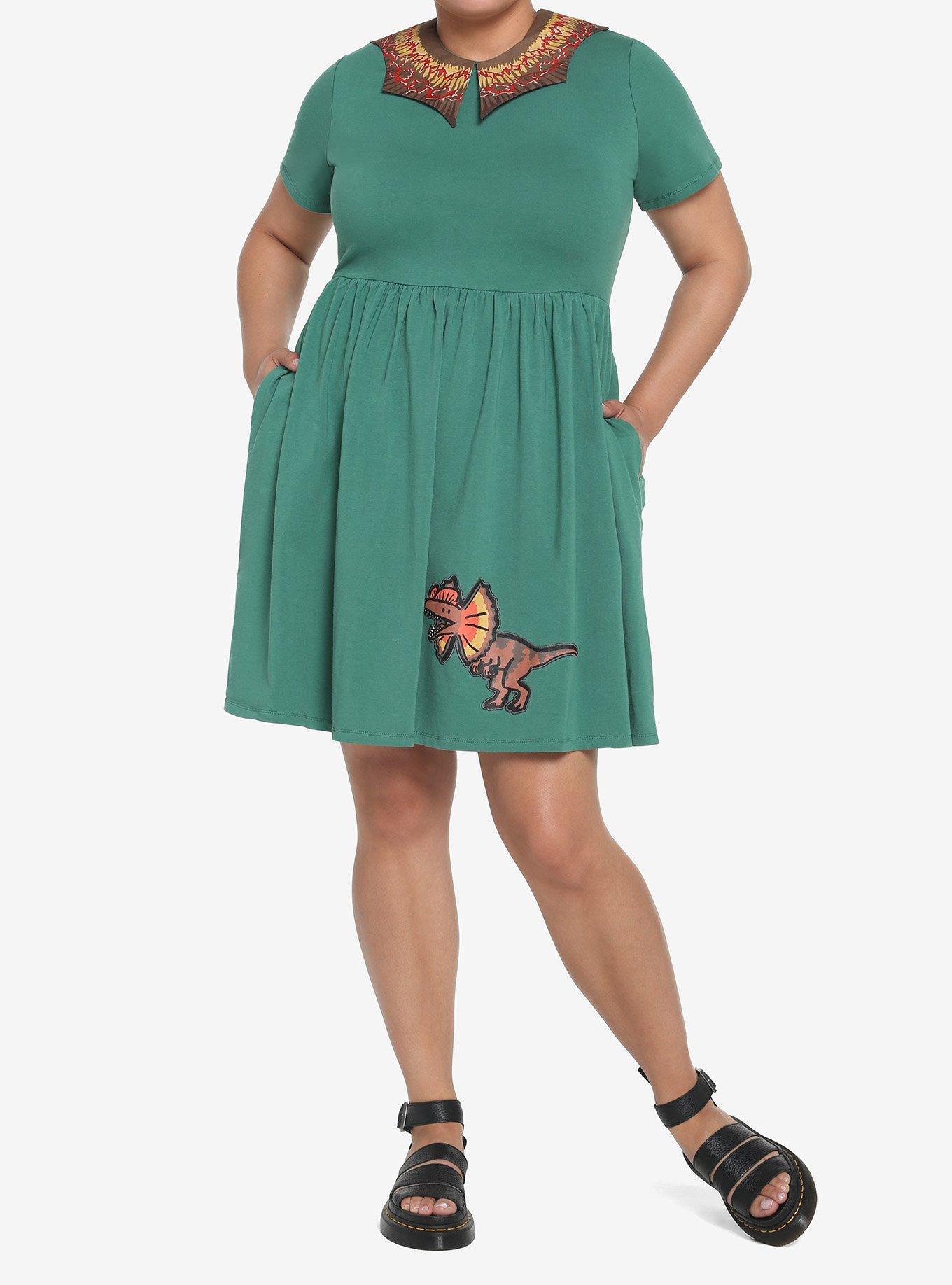 Her Universe Jurassic World Dilophosaurus Dress Plus Size, MULTI, alternate