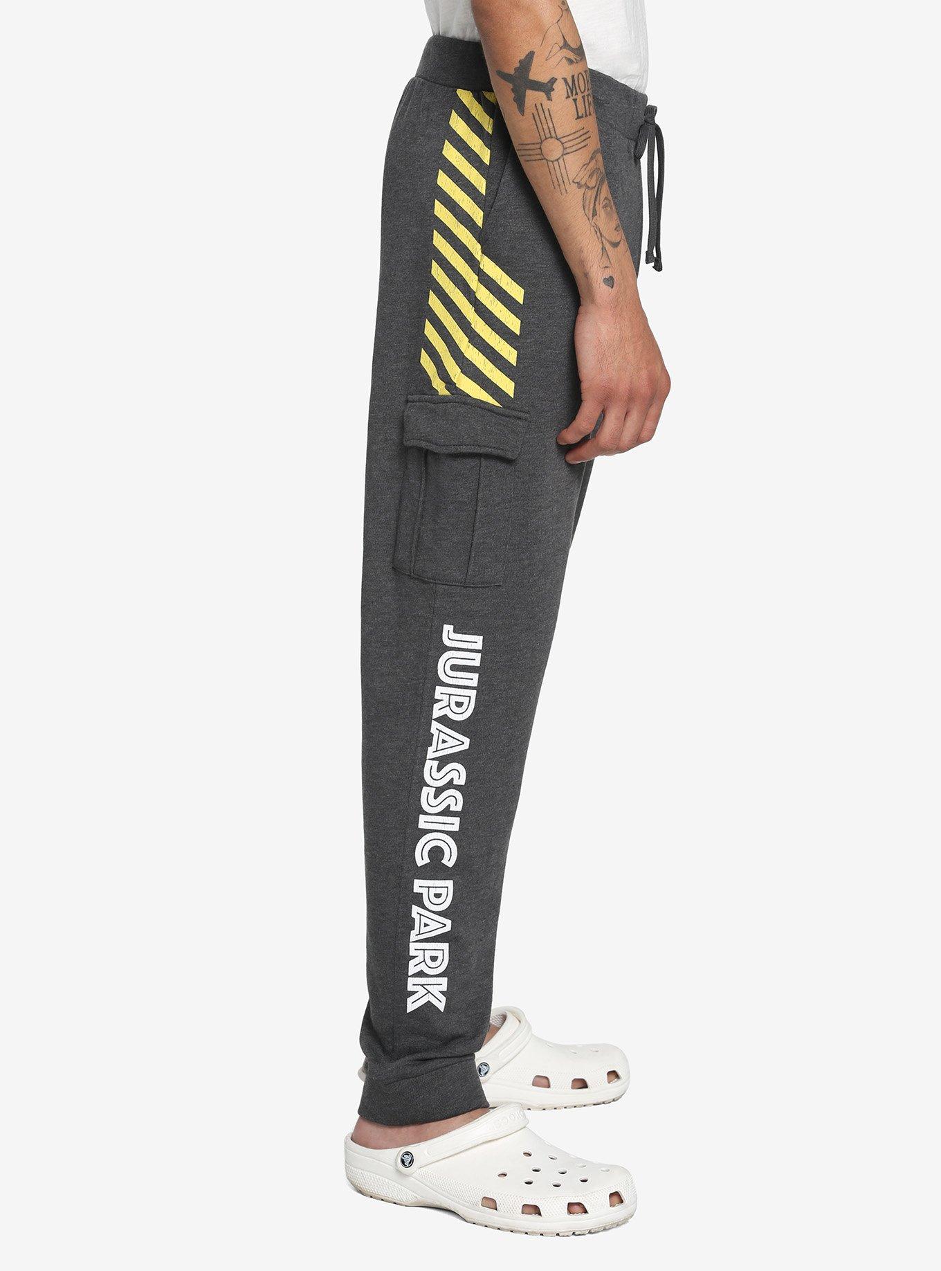 Our Universe Jurassic World Hazard Tape Cargo Sweatpants, MULTI, alternate