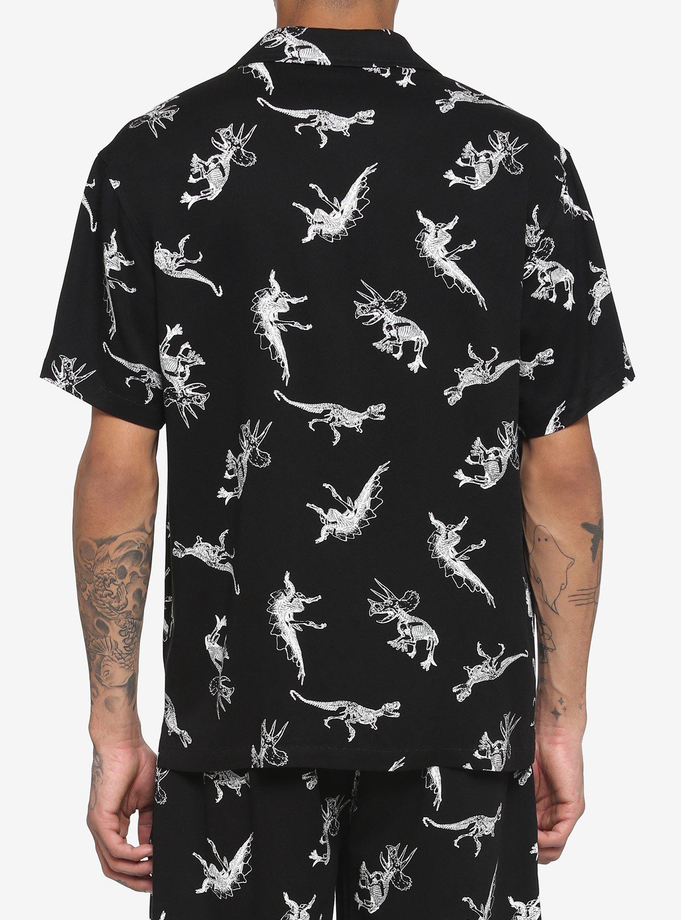 Our Universe Jurassic World Dinosaur Resort Woven Button-Up, MULTI, alternate