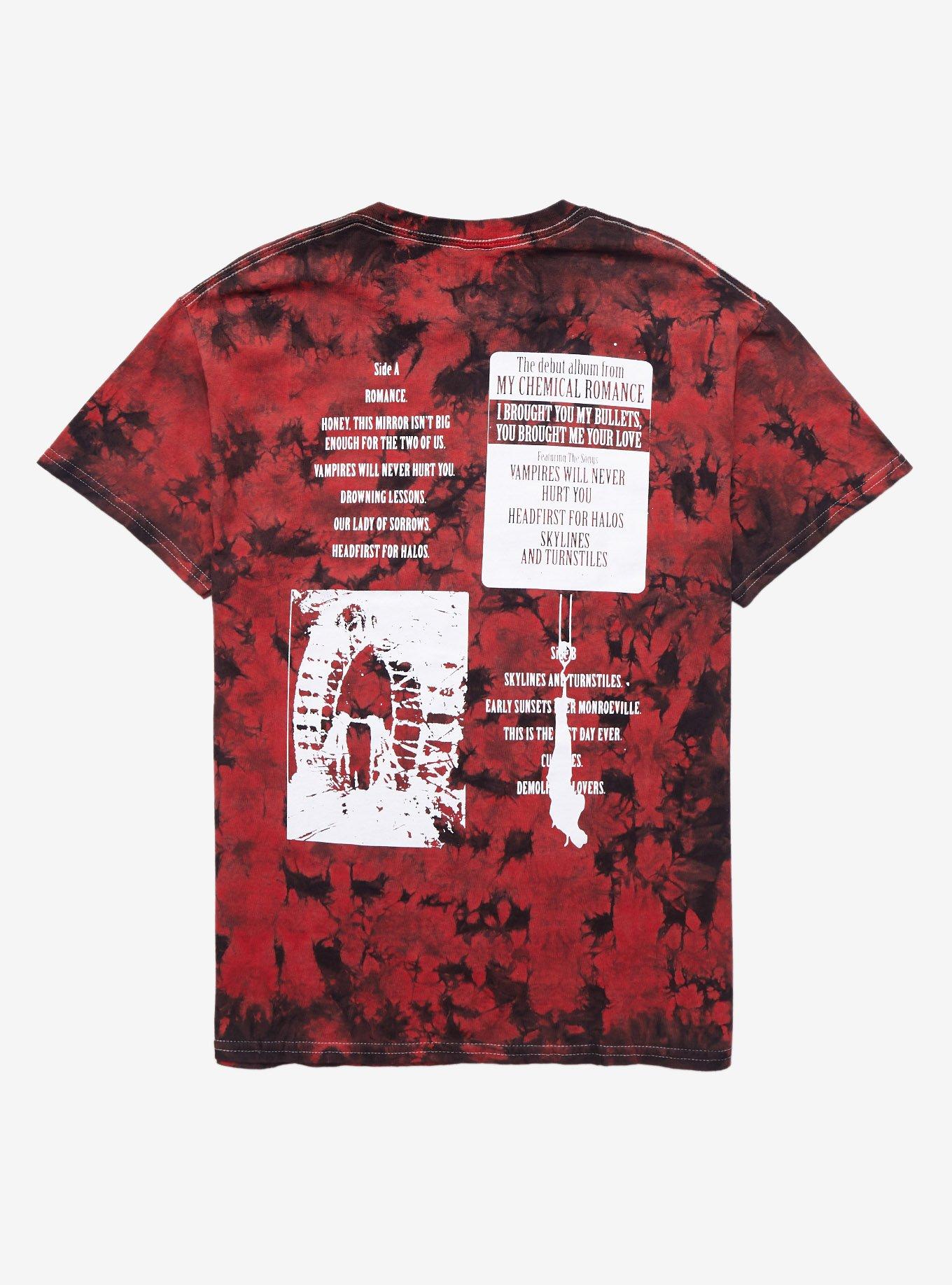 My Chemical Romance Brought You Bullets Red Wash Girls T-Shirt, MULTI, alternate