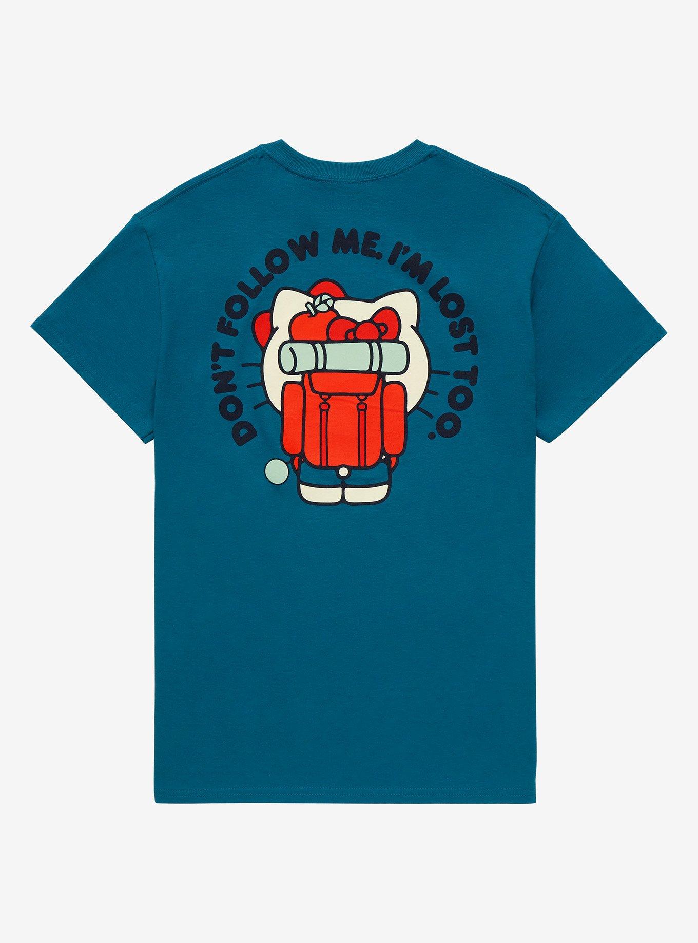Sanrio Hello Kitty Don&rsquo;t Follow Me Women&rsquo;s T-Shirt - BoxLunch Exclusive, TEAL, alternate