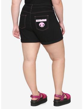 Kuromi Contrast Stitch Mom Shorts Plus Size, , hi-res