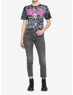 Scream Ghost Face Tie-Dye Girls Crop T-Shirt, MULTI, hi-res