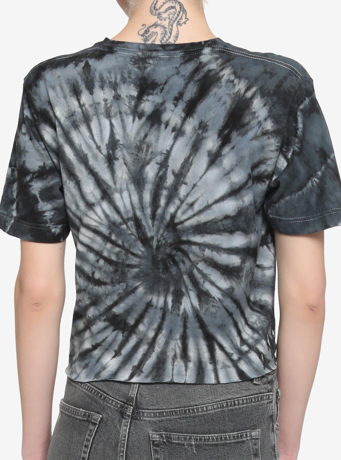 Scream Ghost Face Tie-Dye Girls Crop T-Shirt, MULTI, alternate