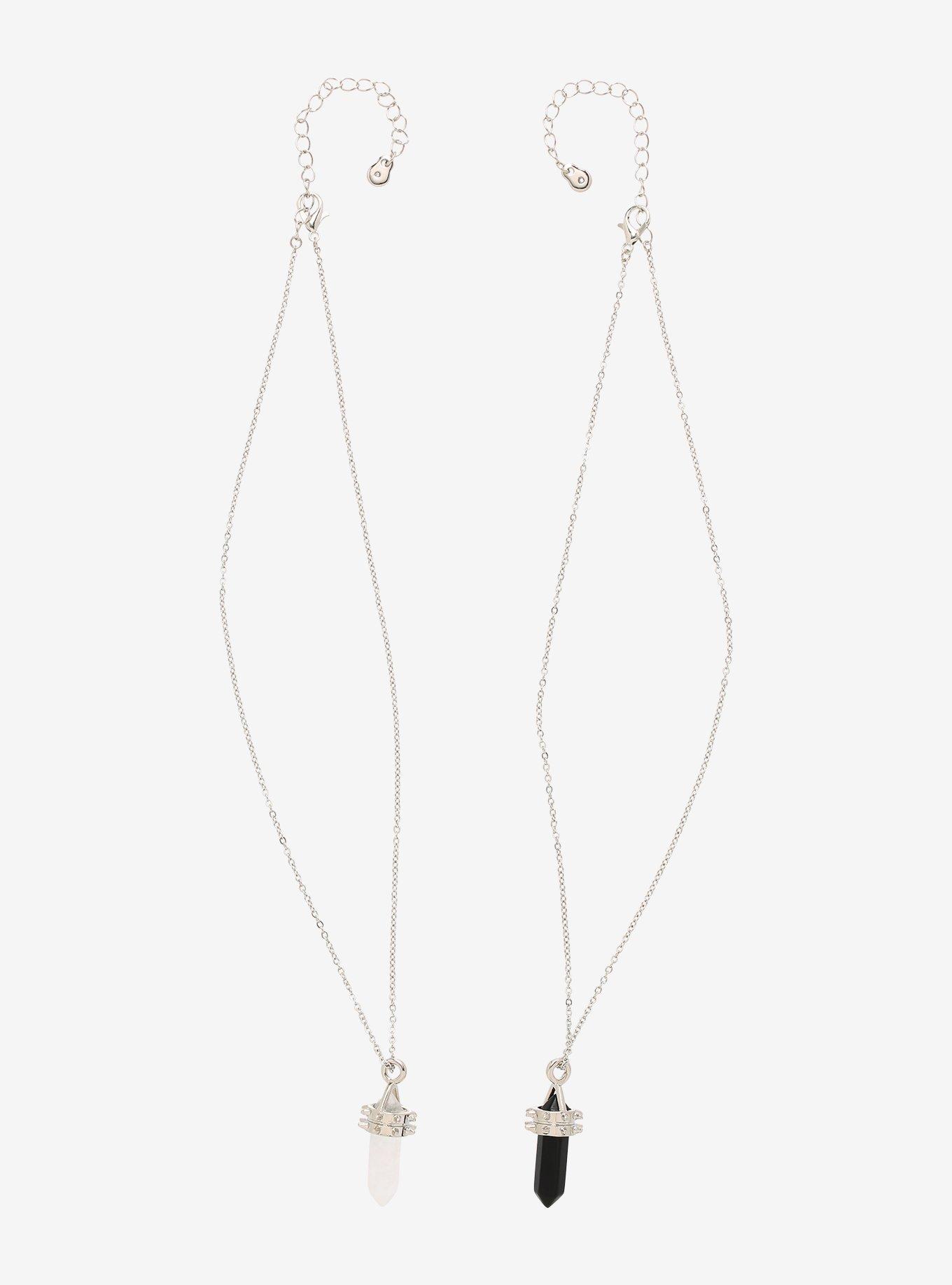 Spike Crystal Best Friend Necklace Set, , alternate