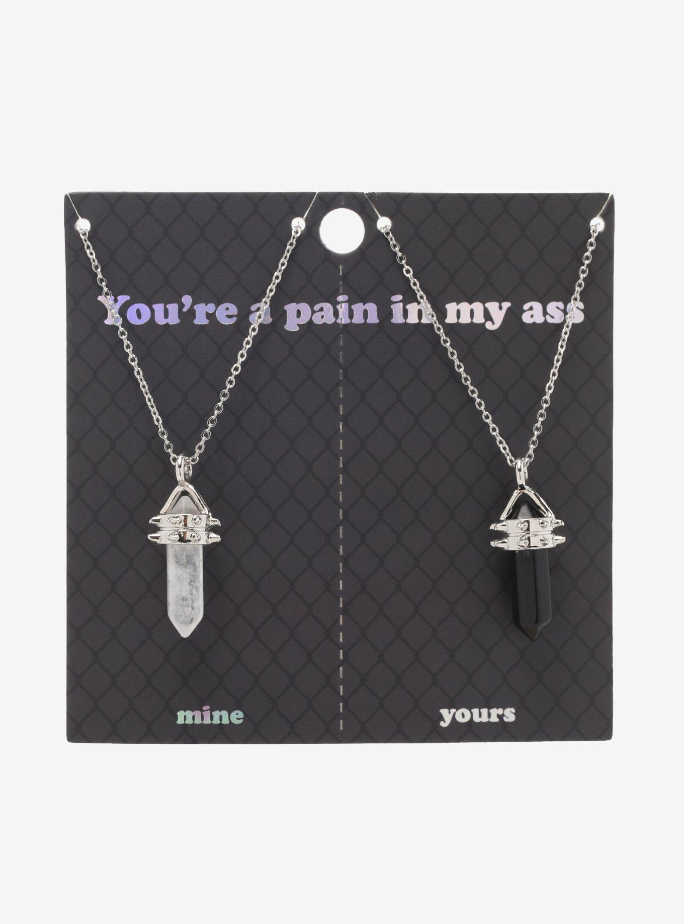 Spike Crystal Best Friend Necklace Set, , alternate
