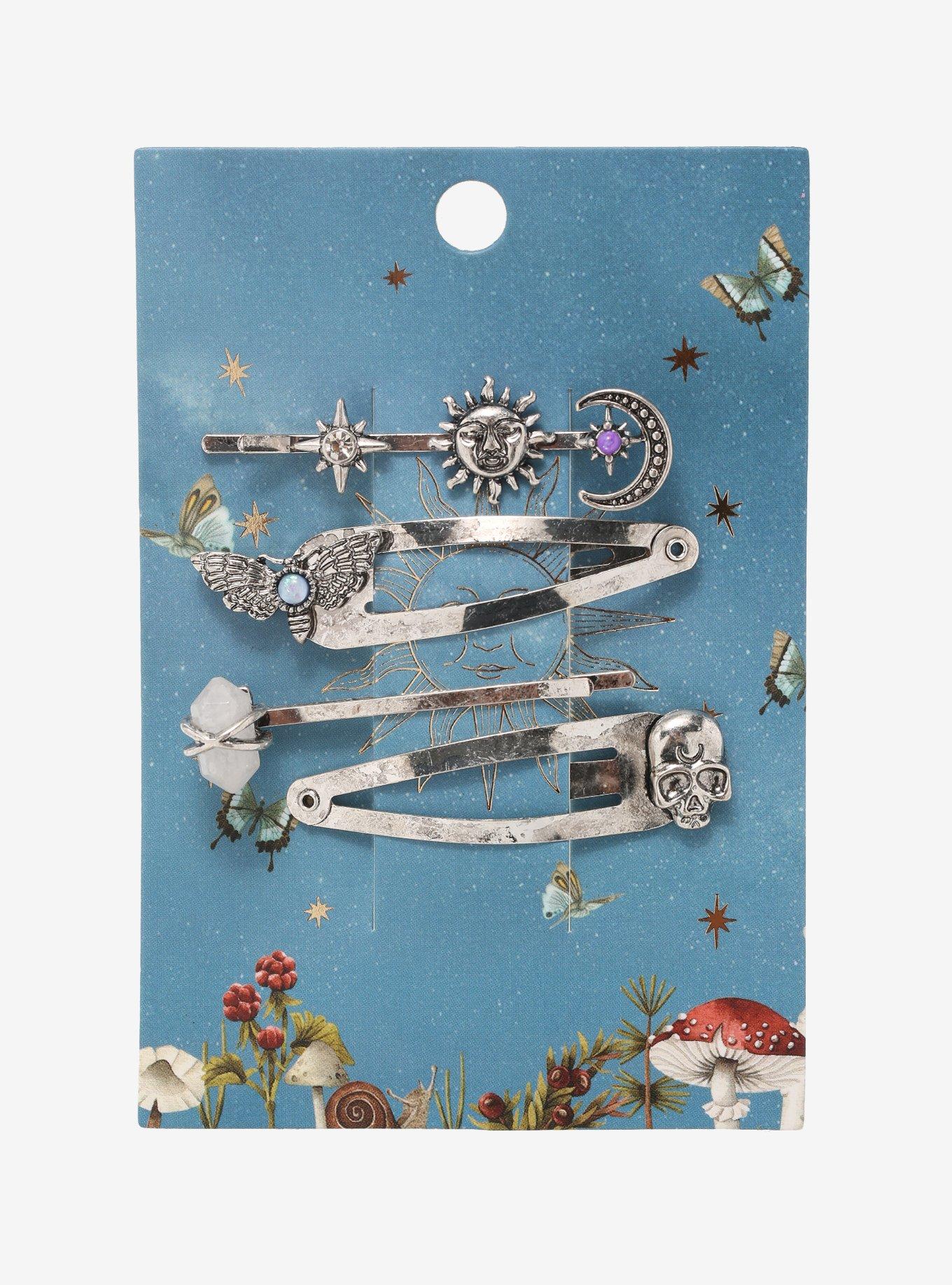 Celestial Moth Hair Clip Set, , alternate