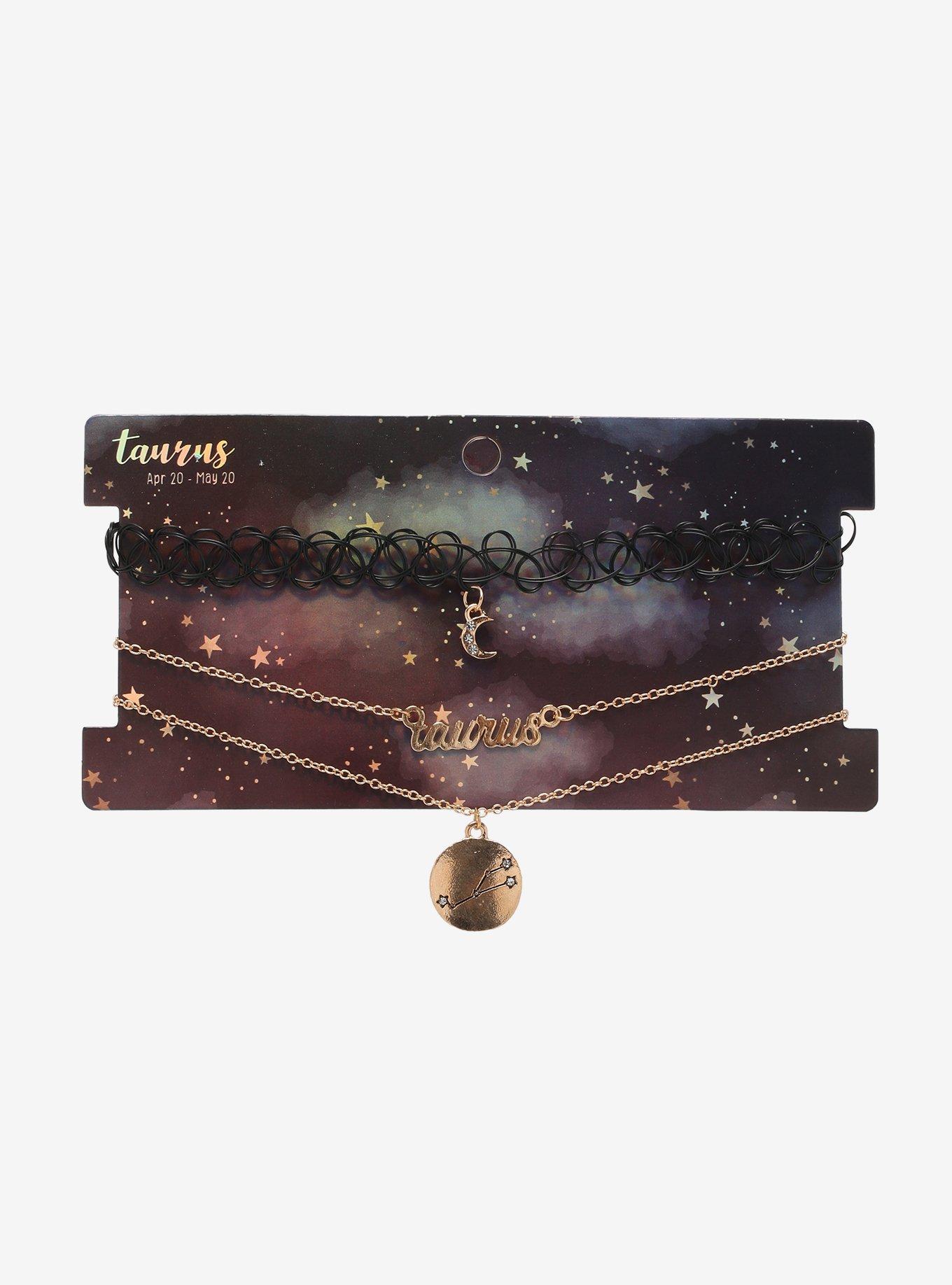 Taurus Zodiac Choker Necklace Set, , alternate