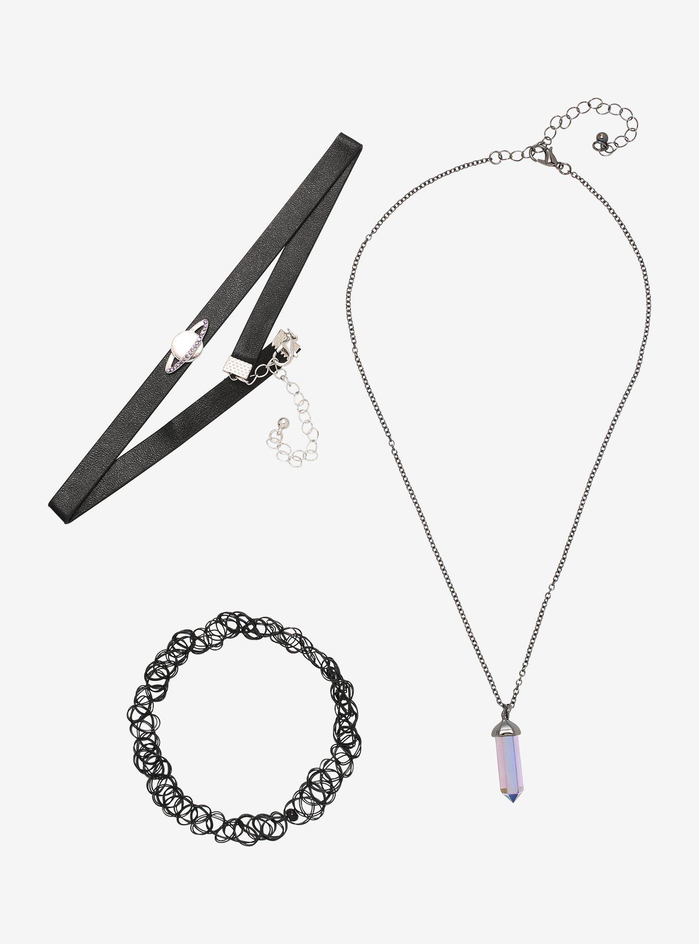 Planet Crystal Necklace Set, , alternate