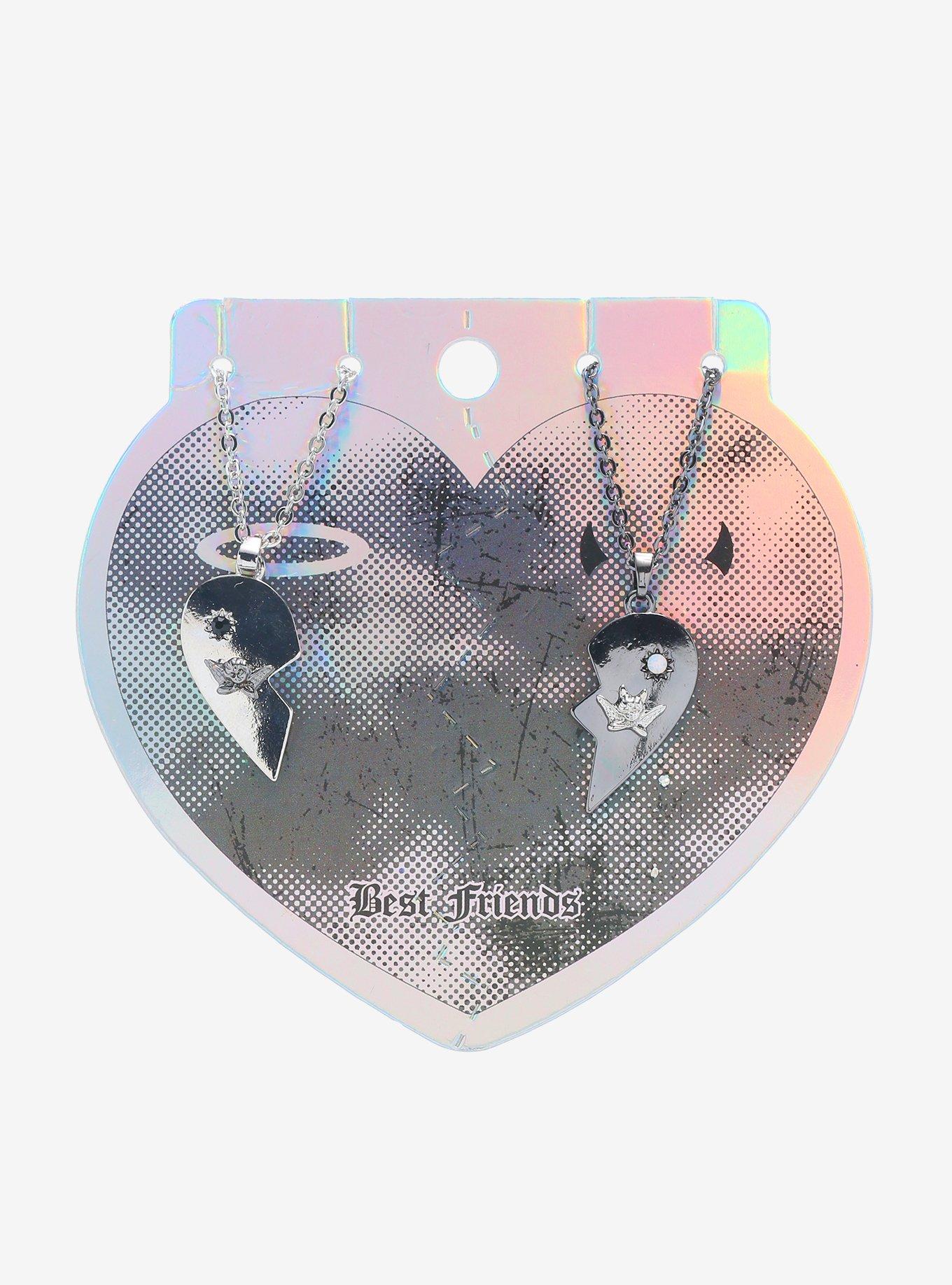 Angel Broken Heart Best Friend Necklace Set, , alternate