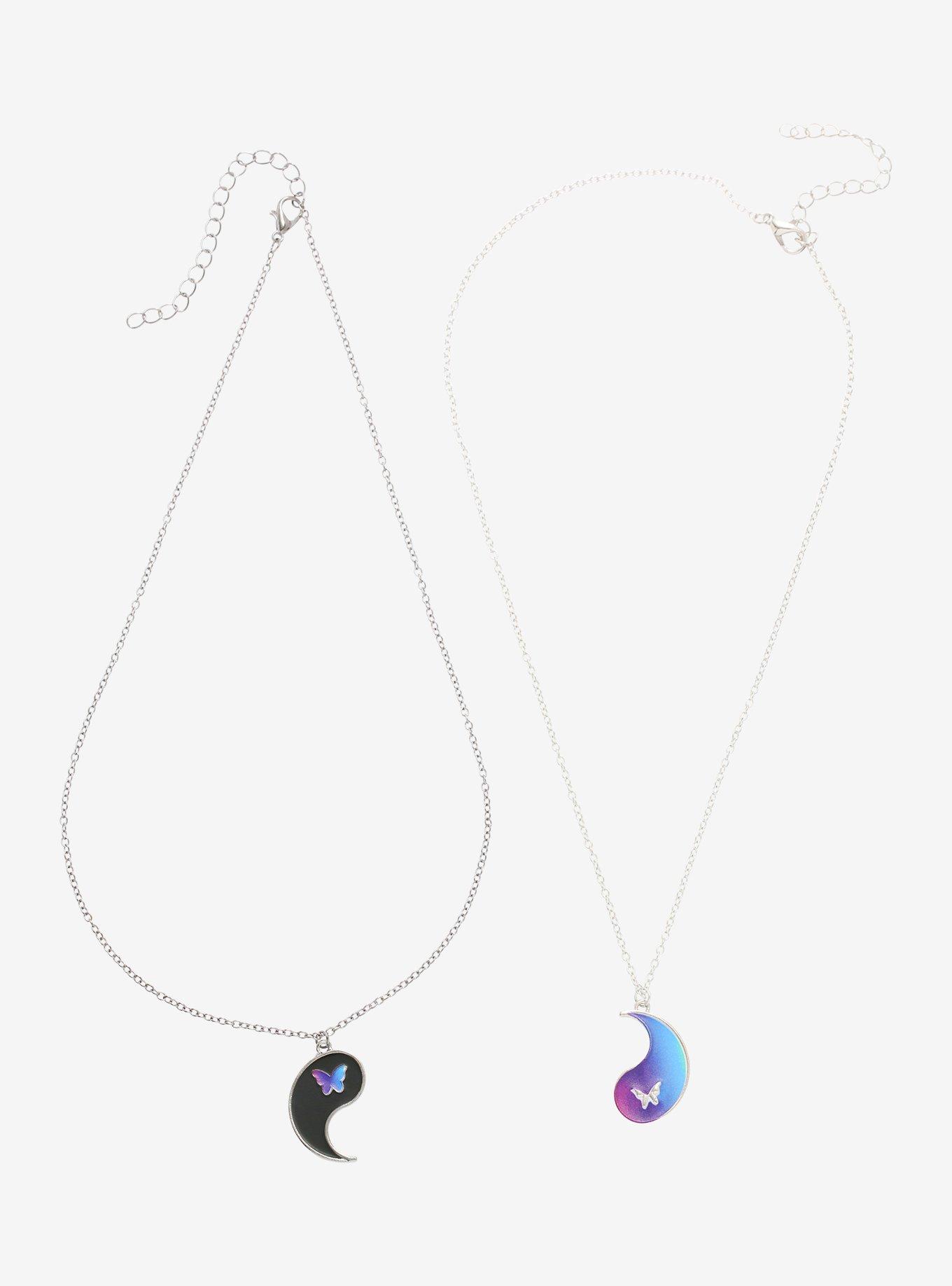 Butterfly Yin-Yang Best Friend Necklace Set, , alternate