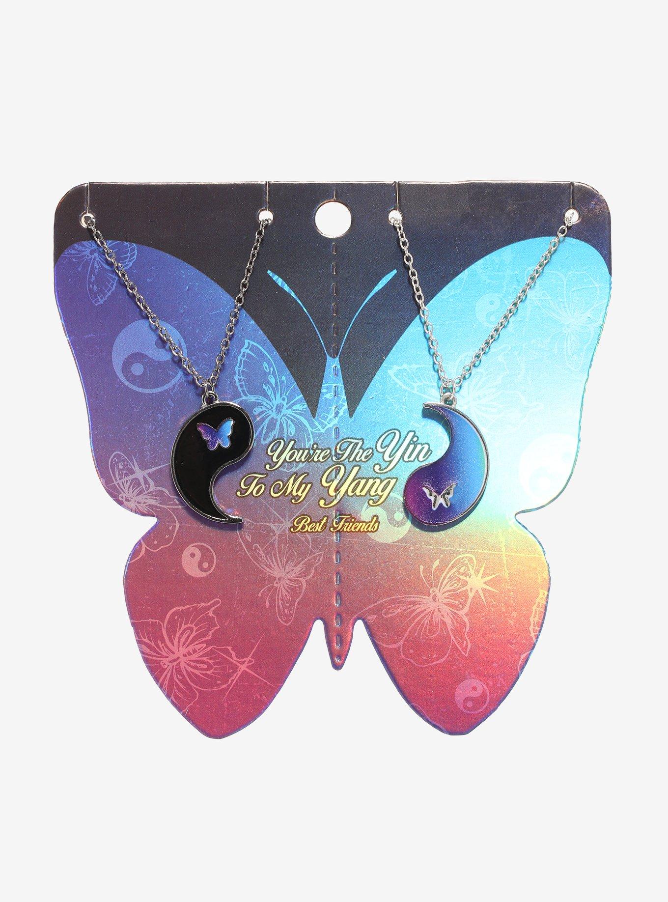 Butterfly Yin-Yang Best Friend Necklace Set, , alternate
