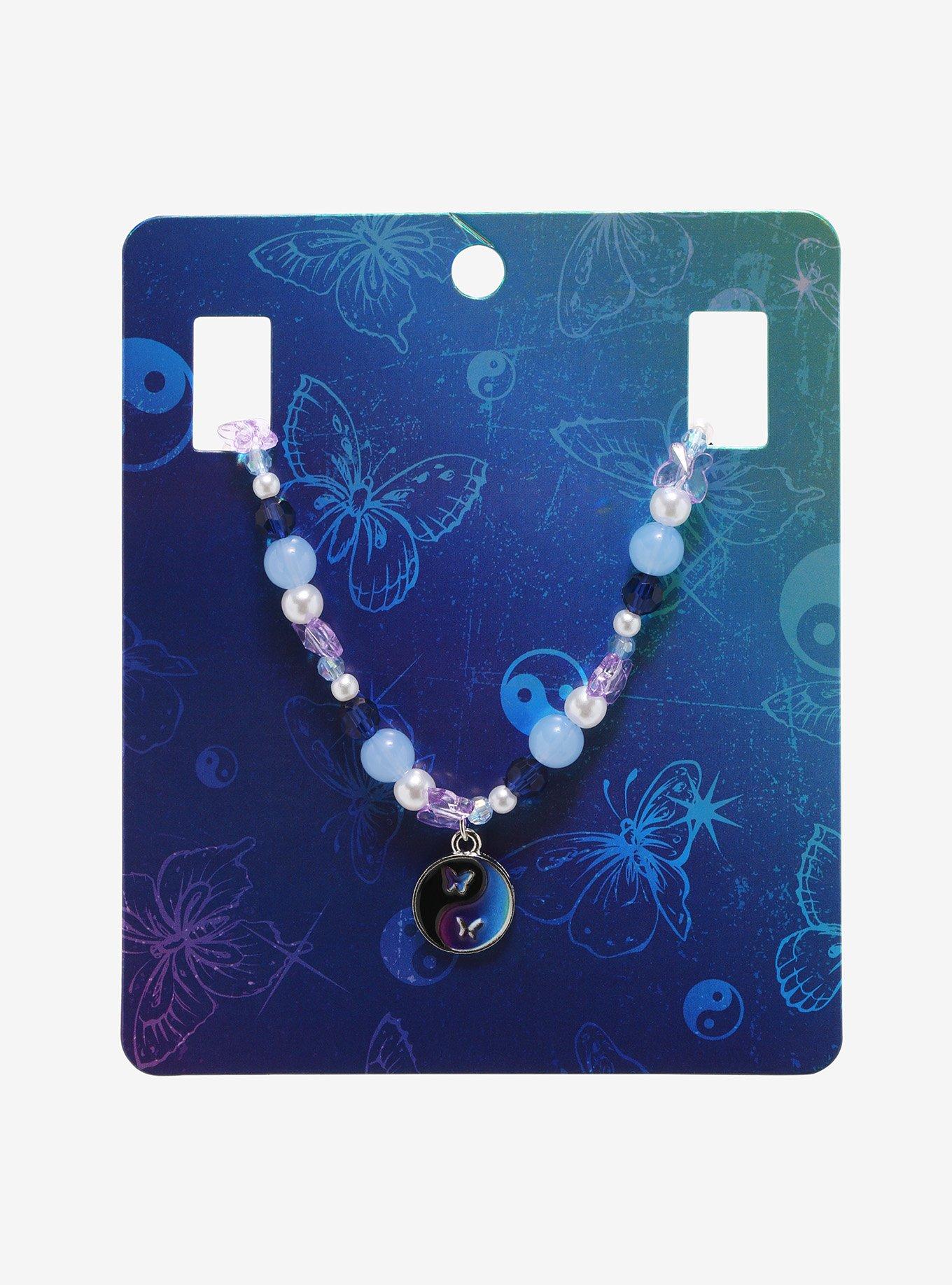 Butterfly Yin-Yang Beaded Necklace, , alternate