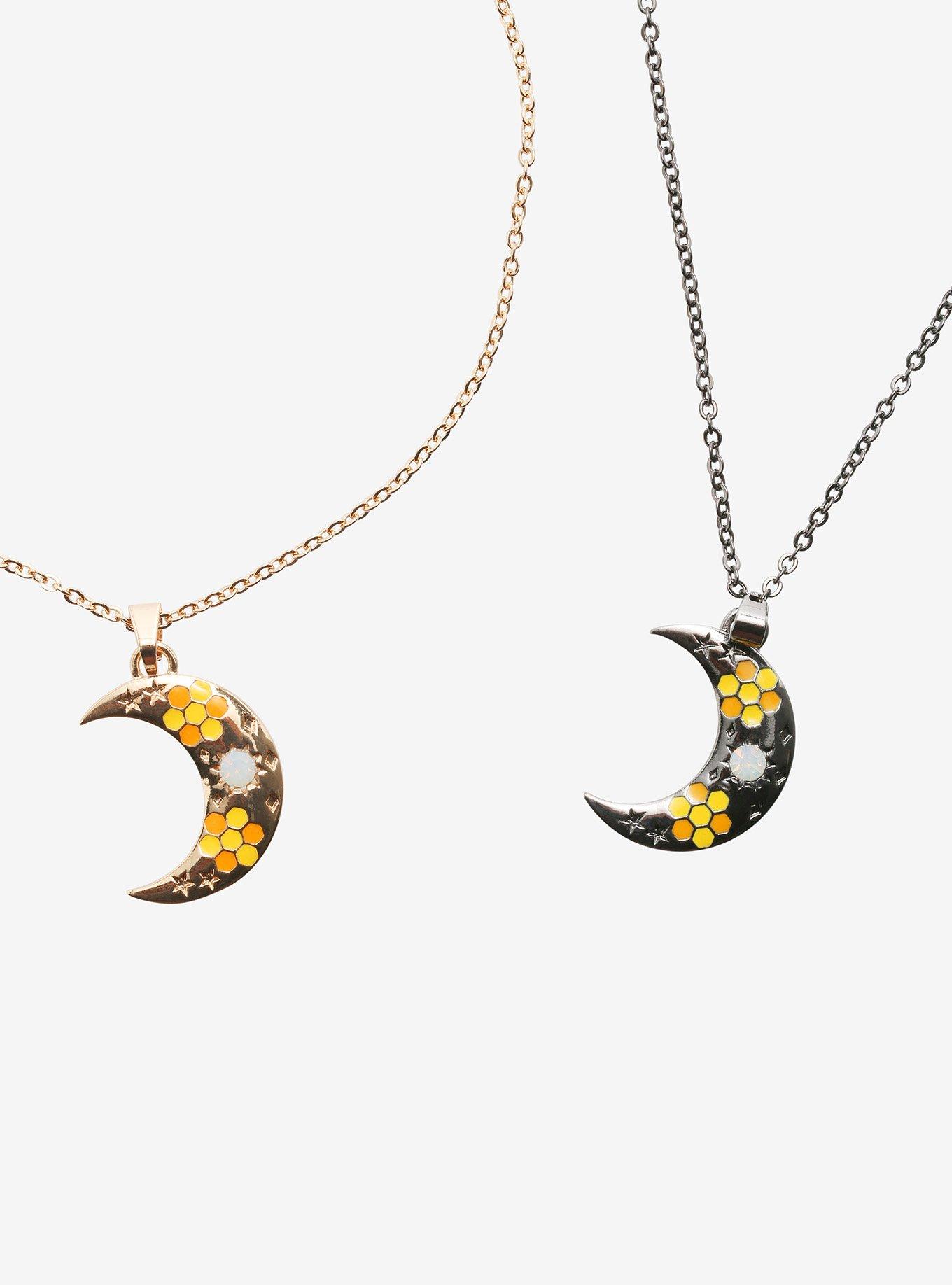 Celestial Bee Honeycomb Best Friend Necklace Set, , alternate