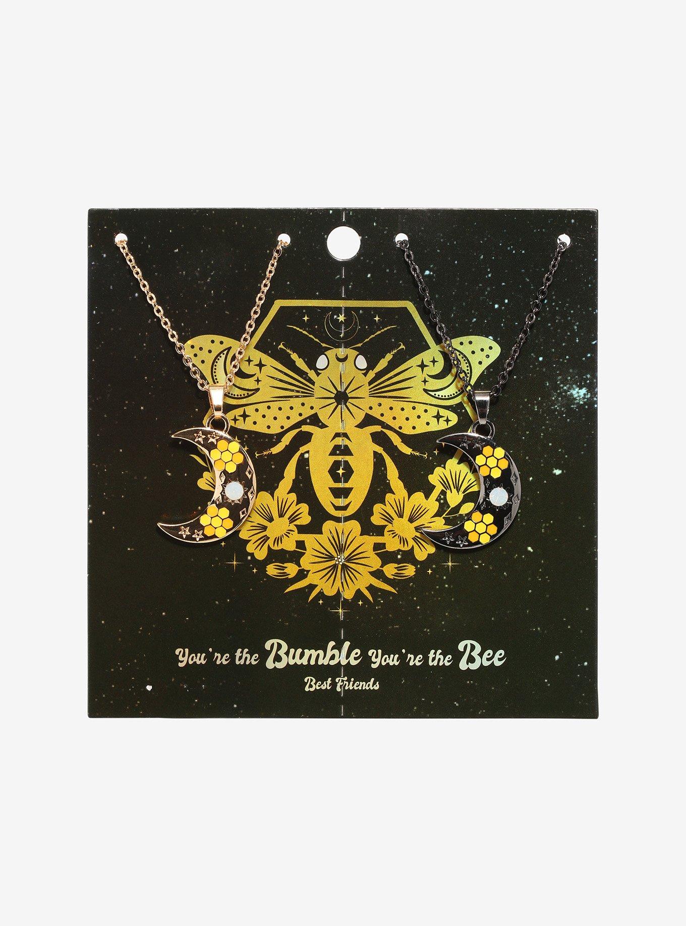 Celestial Bee Honeycomb Best Friend Necklace Set, , alternate