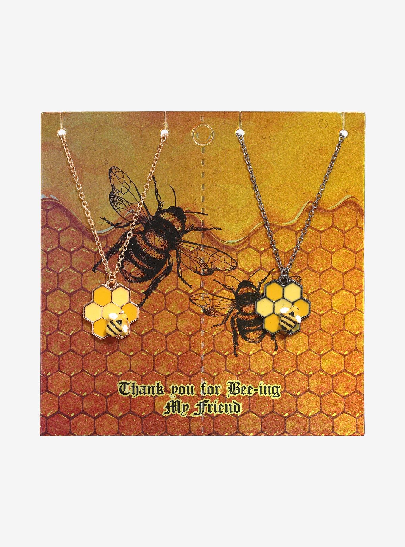 Honeycomb Bee Bestie Necklace Set, , alternate